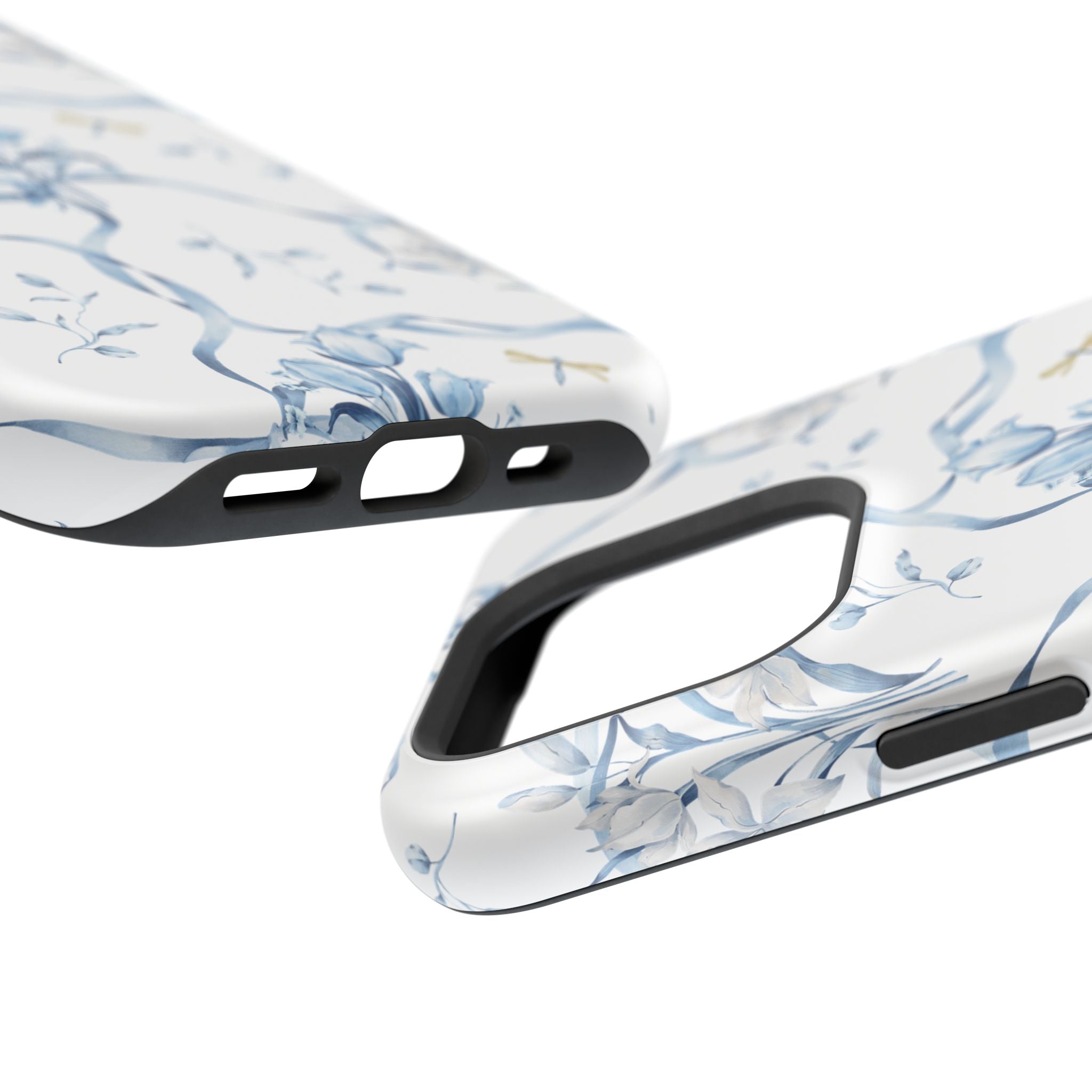 Customizable: Blue Floral-Inspired Phone Case