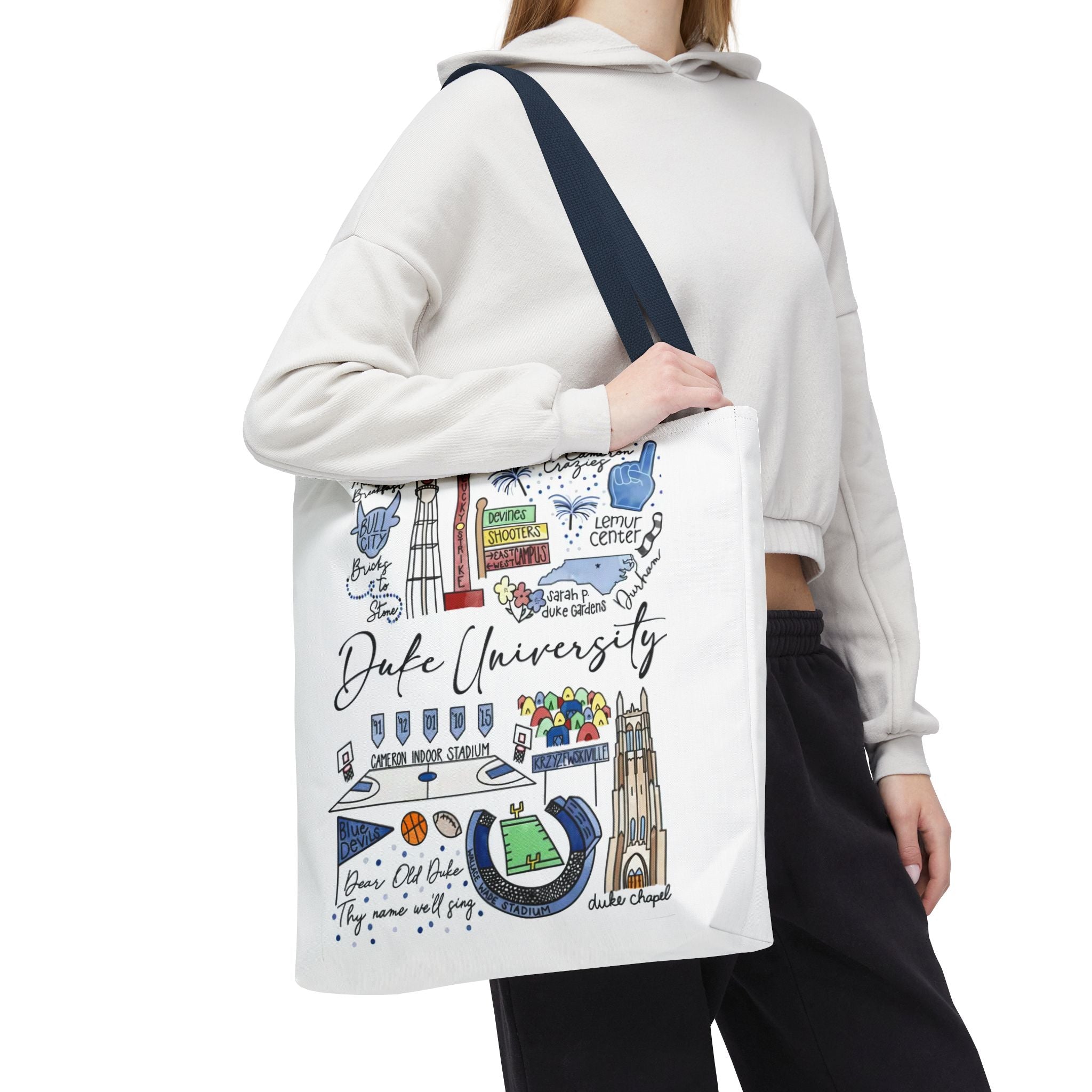 Duke University Tote Bag, College Spirit Bag, Campus Life Accessory, School Pride Gift, Eco-Friendly Shopping Bag