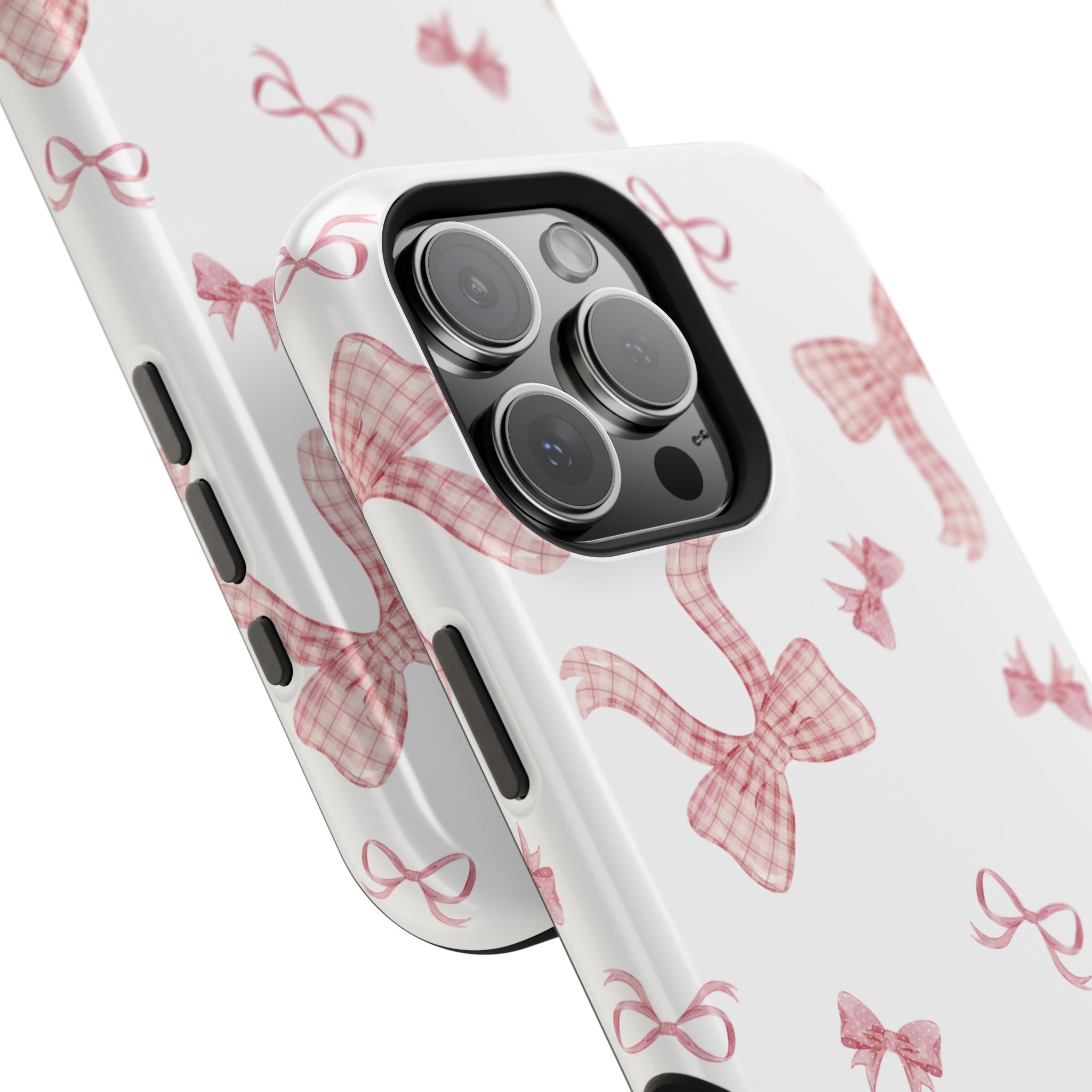 Customizable: Gingham Chic Bow Pattern Phone Case