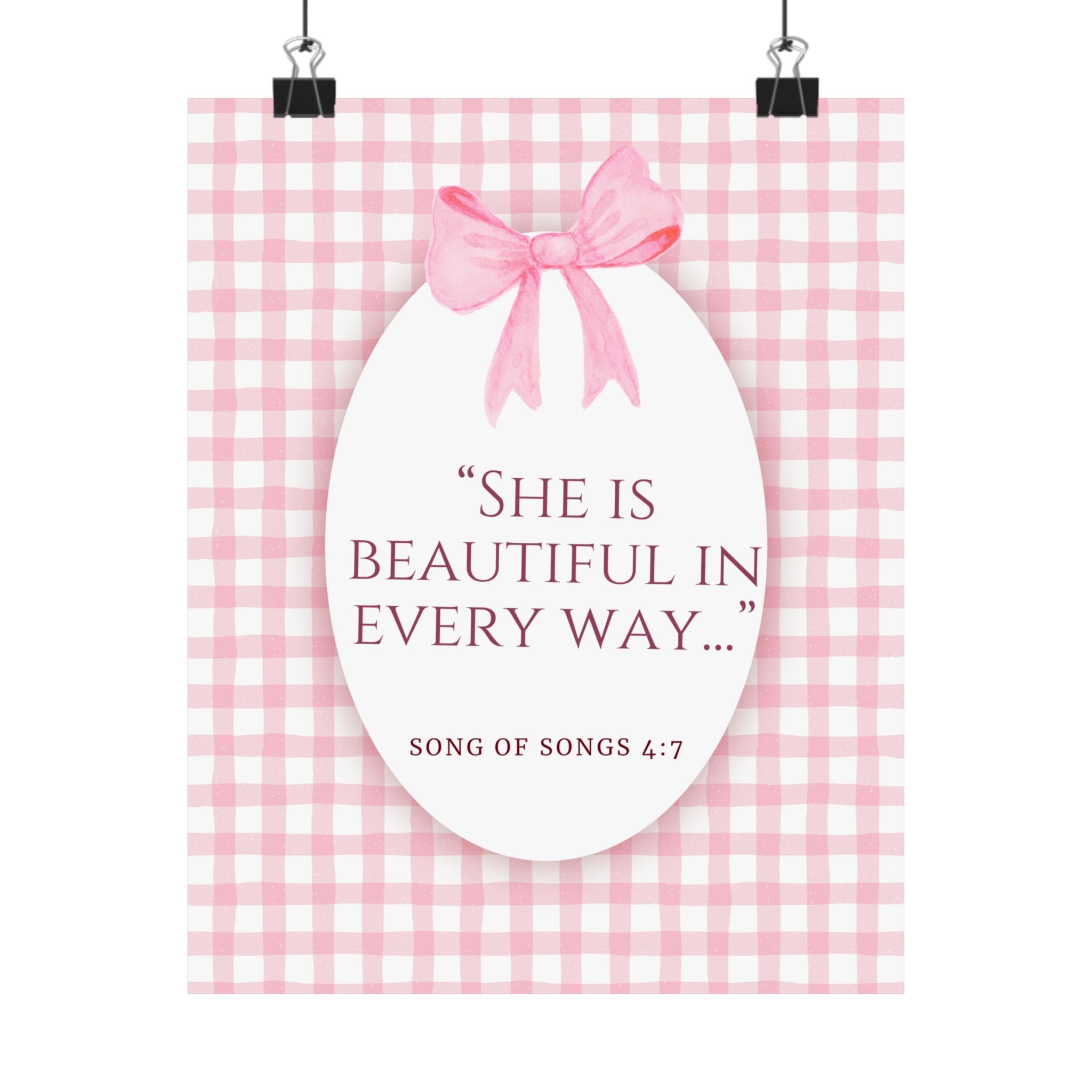 Inspirational Wall Art Poster, Motivational Decor, Gift for Her, Perfect Dorm Decor, Christian Home Decoration