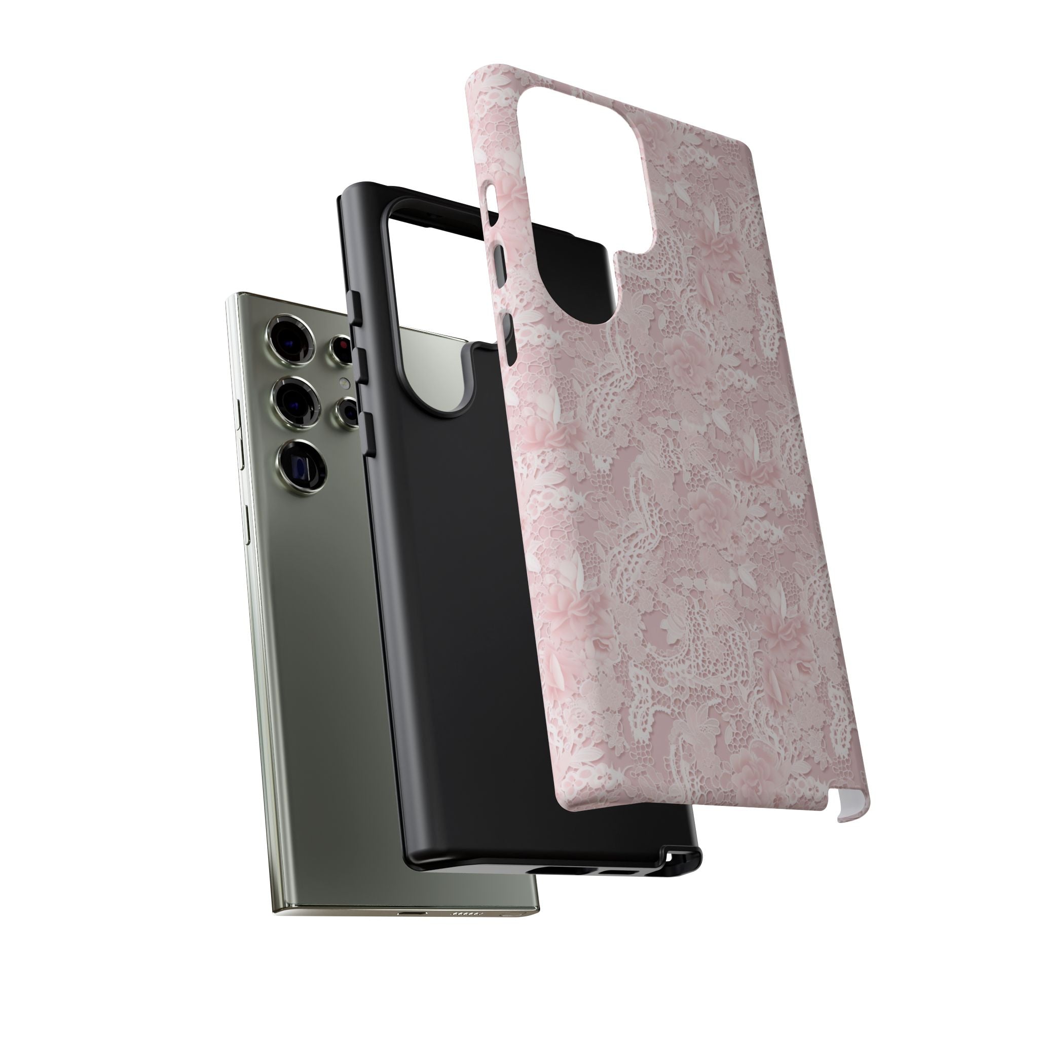 Customizable: Pink Floral Phone Case, Stylish Tough Cases, Unique Gift for Her, Cute Phone Accessories, Floral Tech Cover