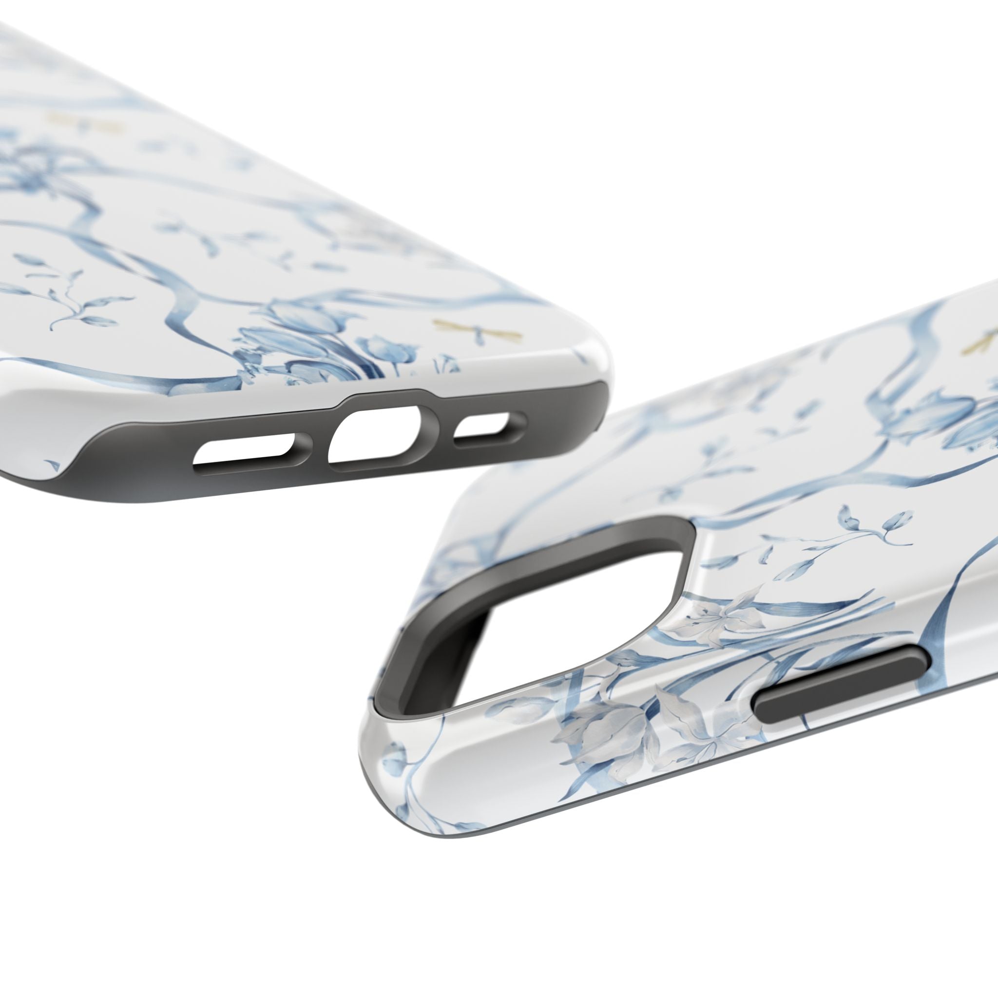 Customizable: Blue Floral-Inspired Phone Case