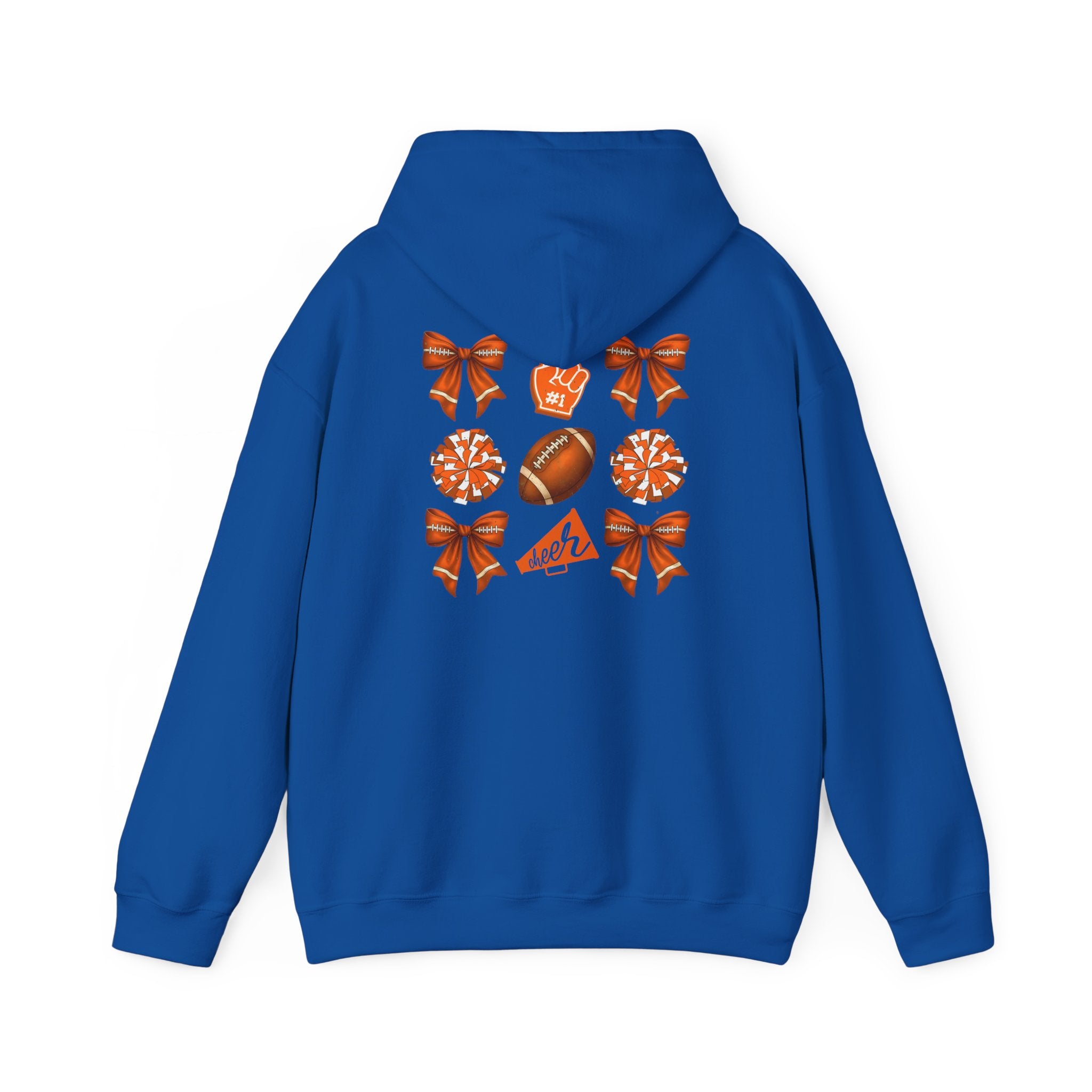Orange Themed Game Day Hoodie: Perfect for Game Day, Sports Events, Team Spirit, Gift for Cheer Moms, Cozy & Stylish Sweatshirt