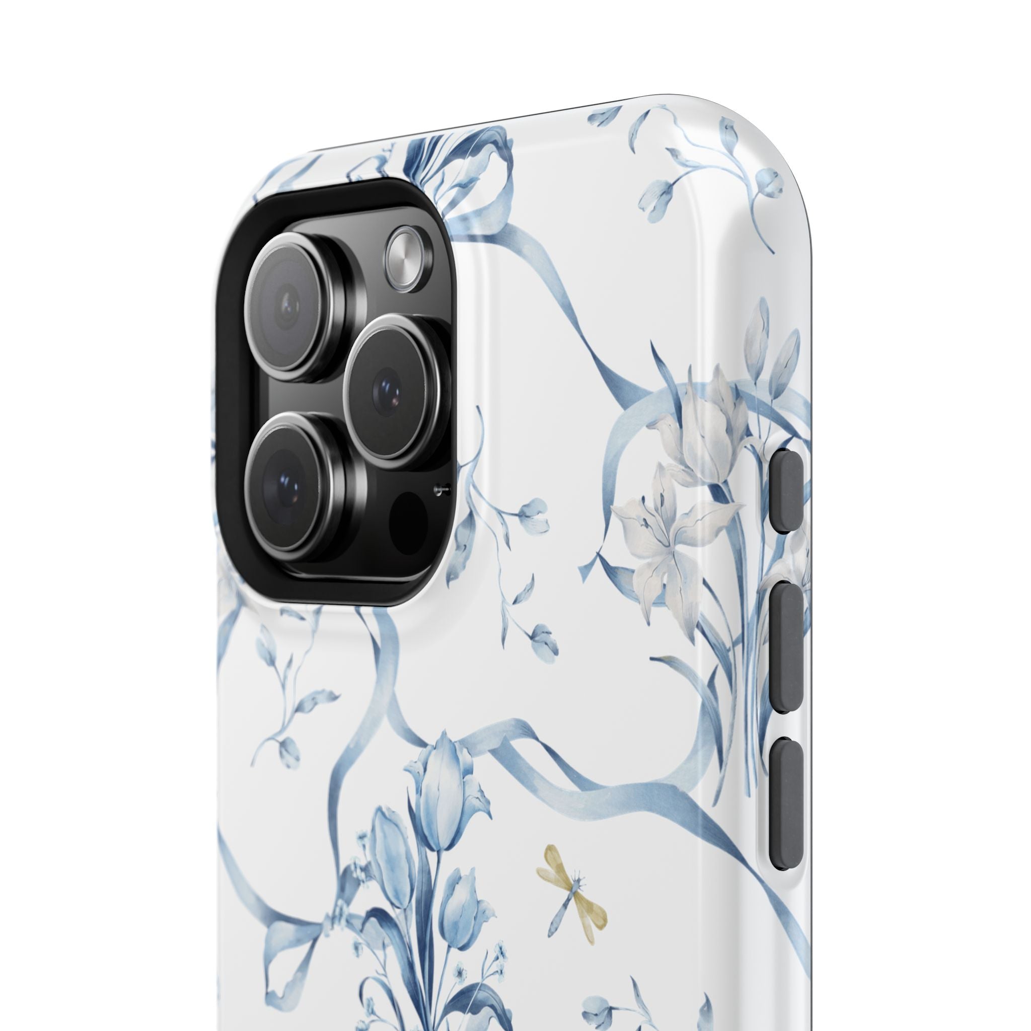 Customizable: Blue Floral-Inspired Phone Case