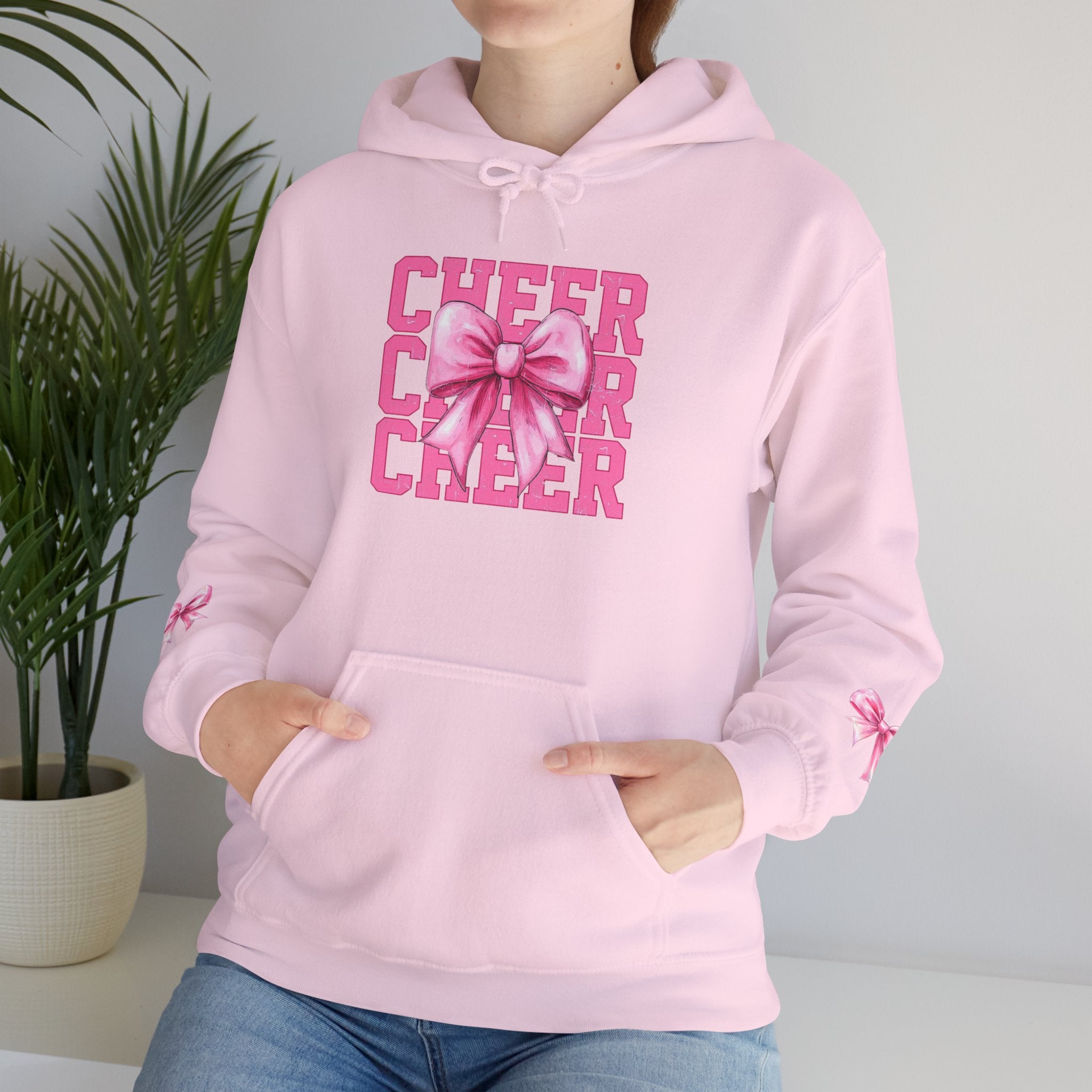Cheerful Bow Hoodie - Perfect for Cheerleaders, Team Spirit, Dance, Everyday Wear, Gift for Coaches, Cheer Events