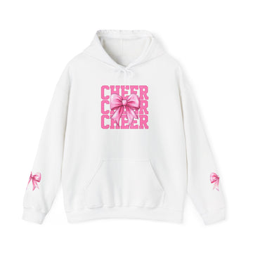 Cheerful Bow Hoodie - Perfect for Cheerleaders, Team Spirit, Dance, Everyday Wear, Gift for Coaches, Cheer Events
