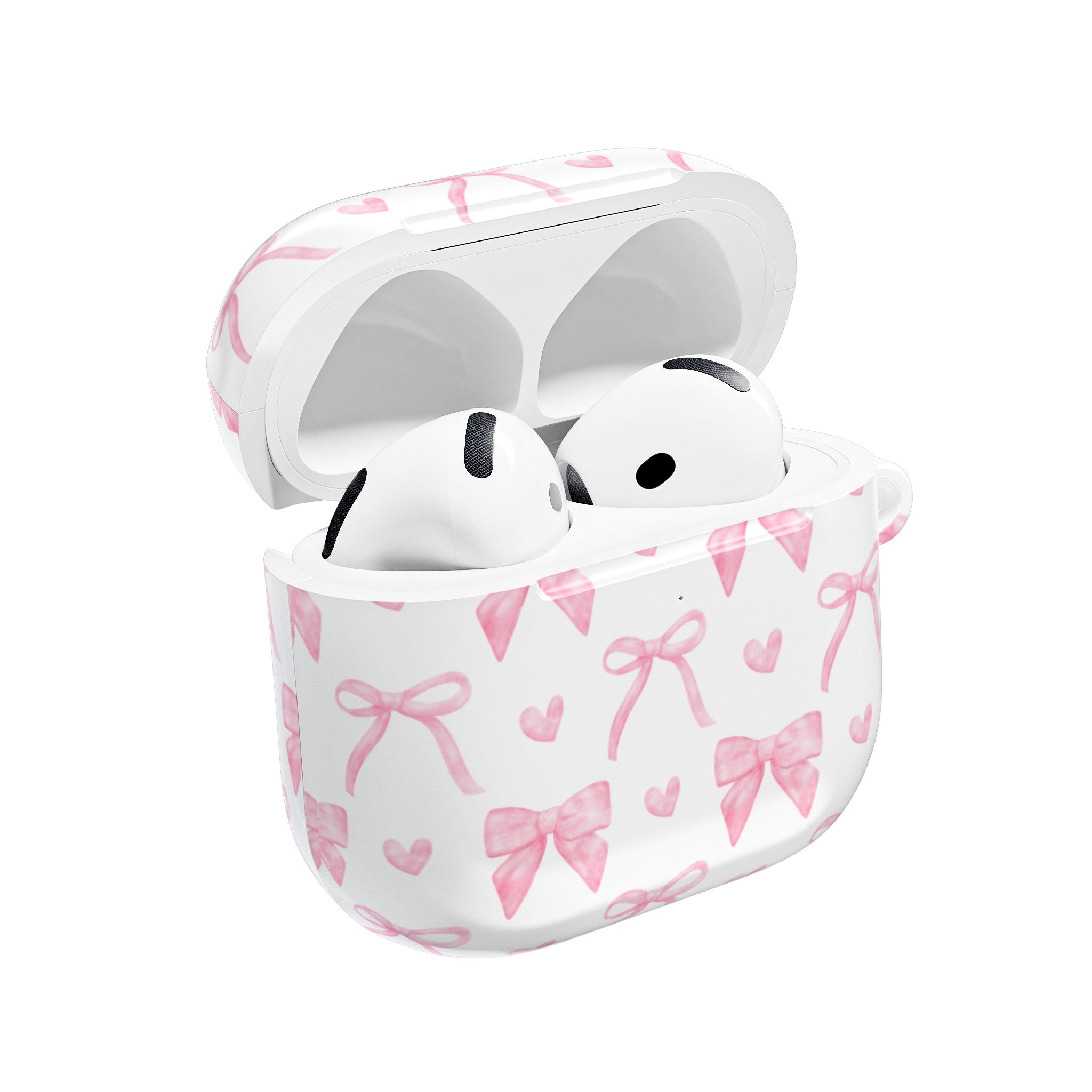 Cute Pink Bow AirPod Case Protectors, Aesthetic Earbuds Cover, Gift for Her, Stylish Tech Accessory