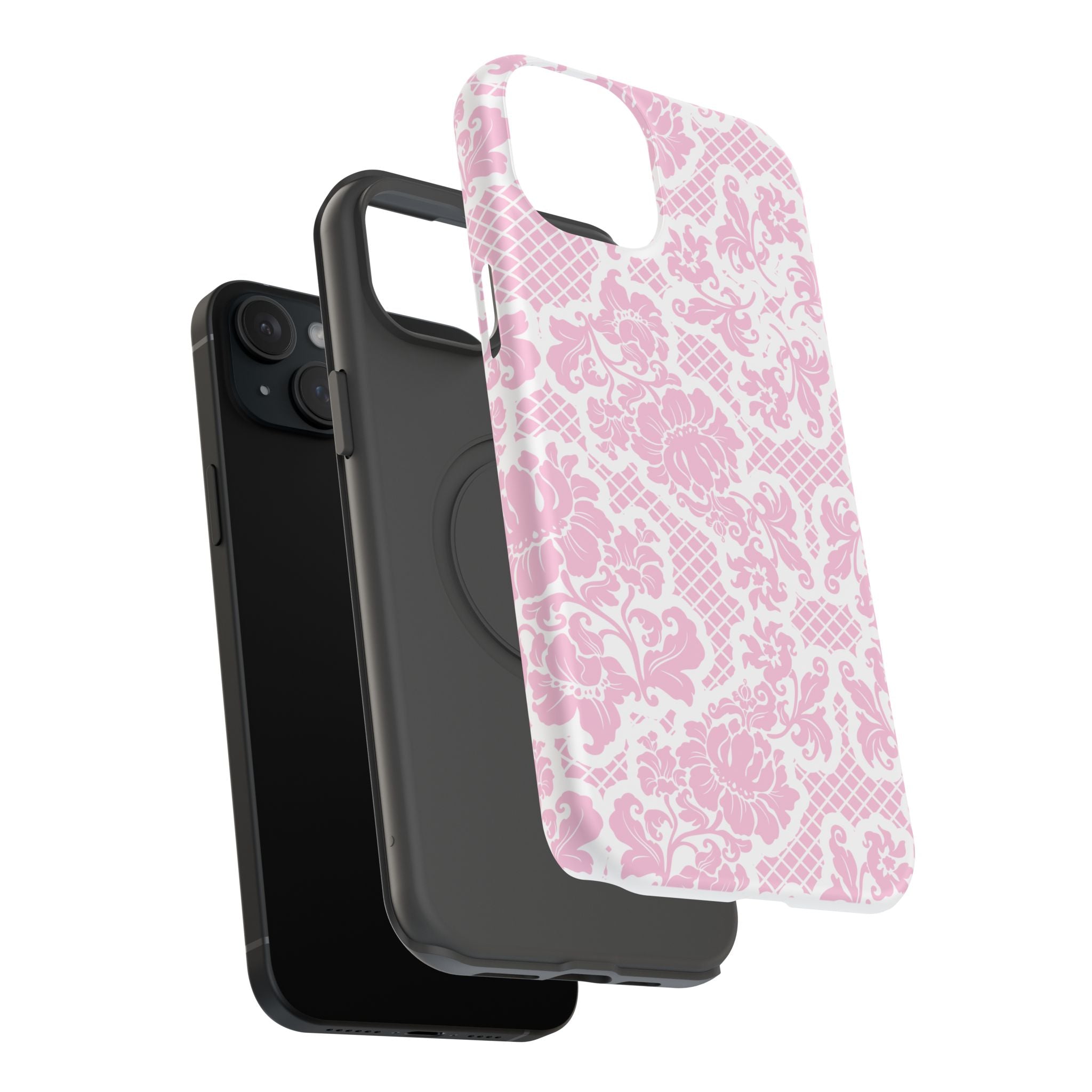 Customizable: Pink Lace Inspired Elegantly Chic Impact-Resistant Case