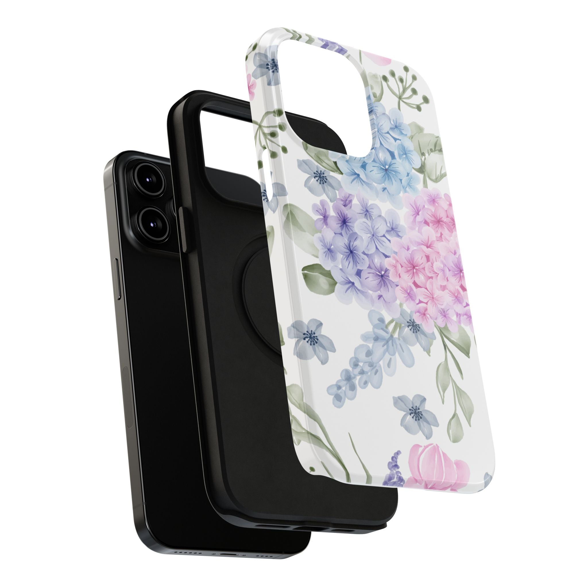Customizable: Floral Hydrangea Impact-Resistant Phone Case