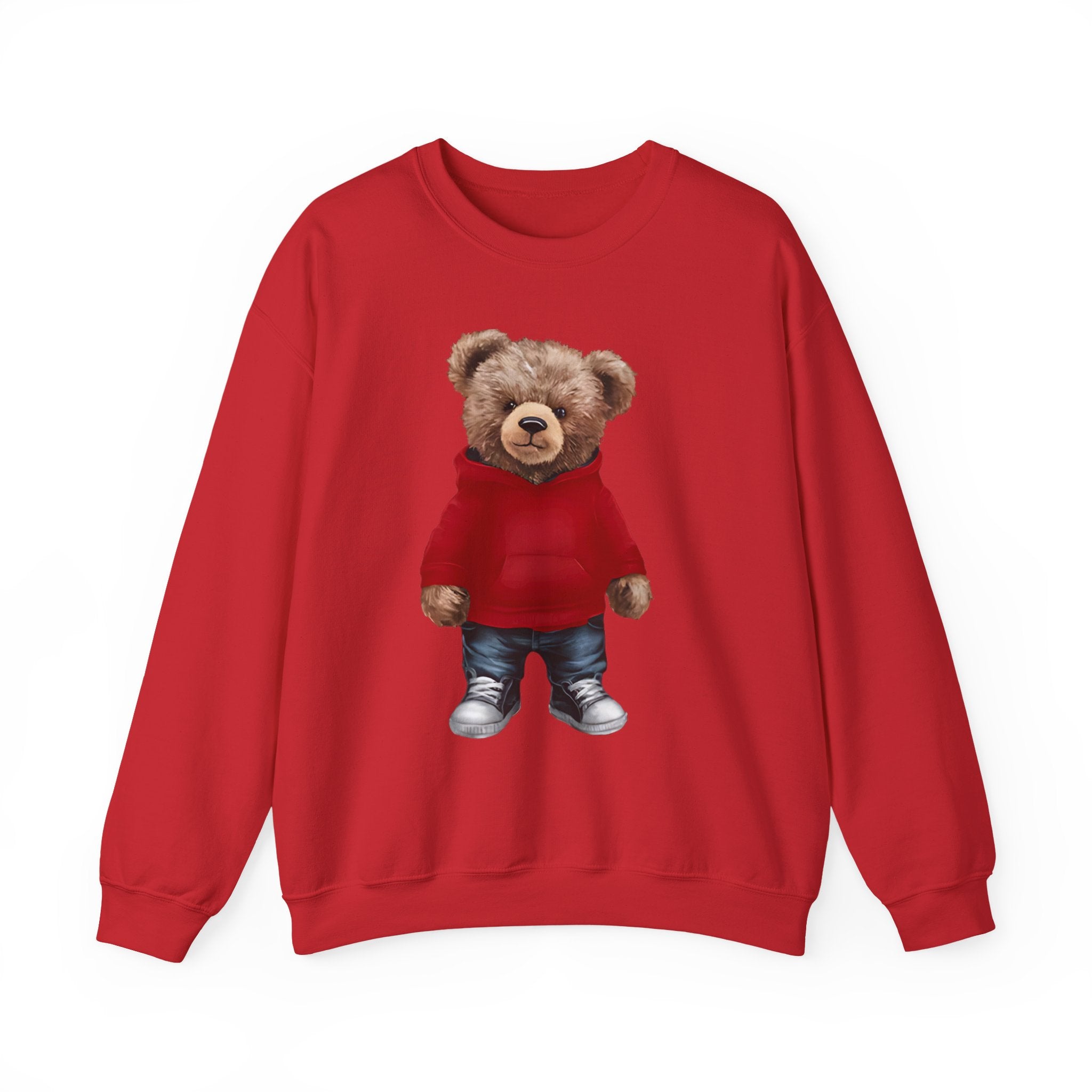 CUSTOMIZABLE: Cozy Bear Red Hoodie Sweatshirt Crewneck