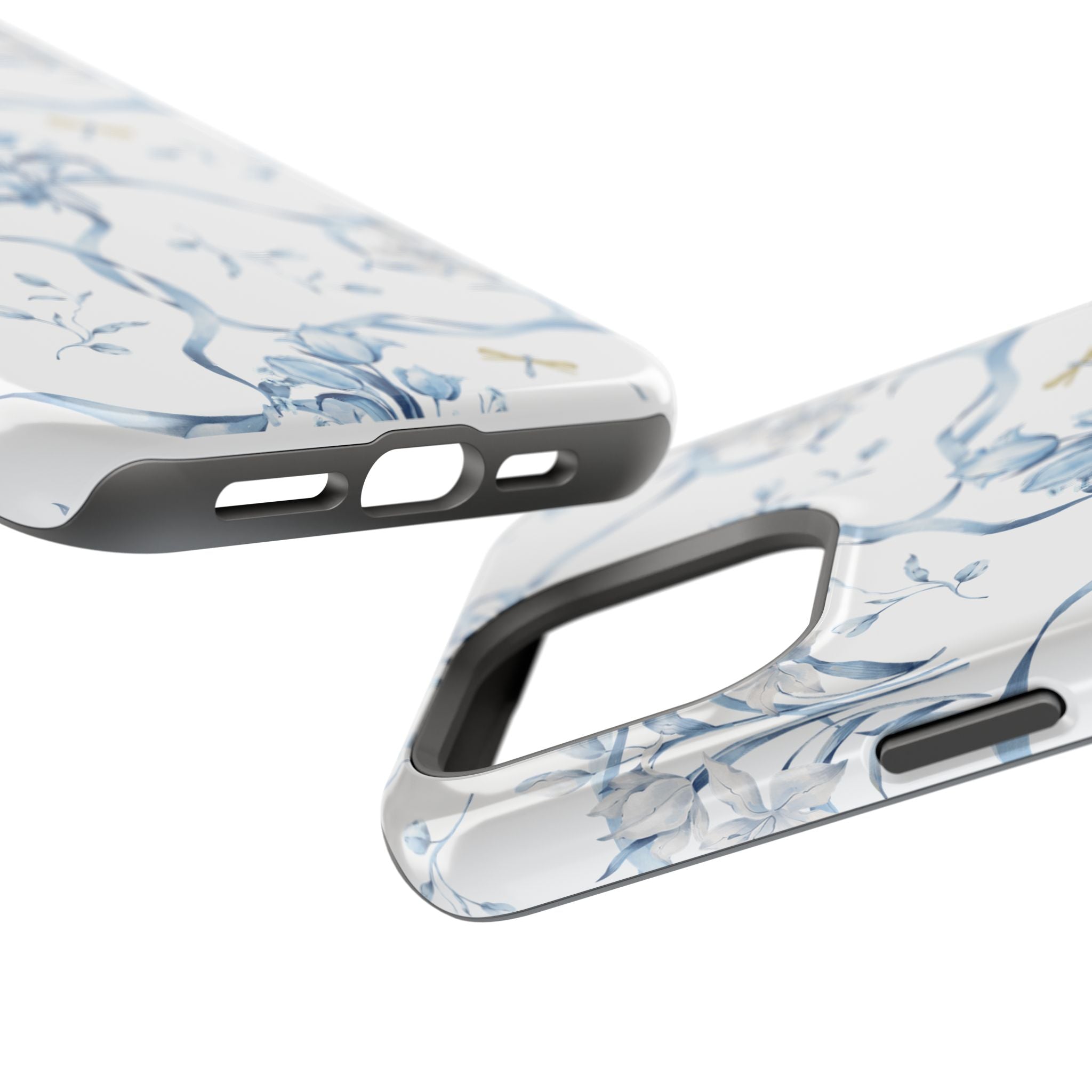 Customizable: Blue Floral-Inspired Phone Case