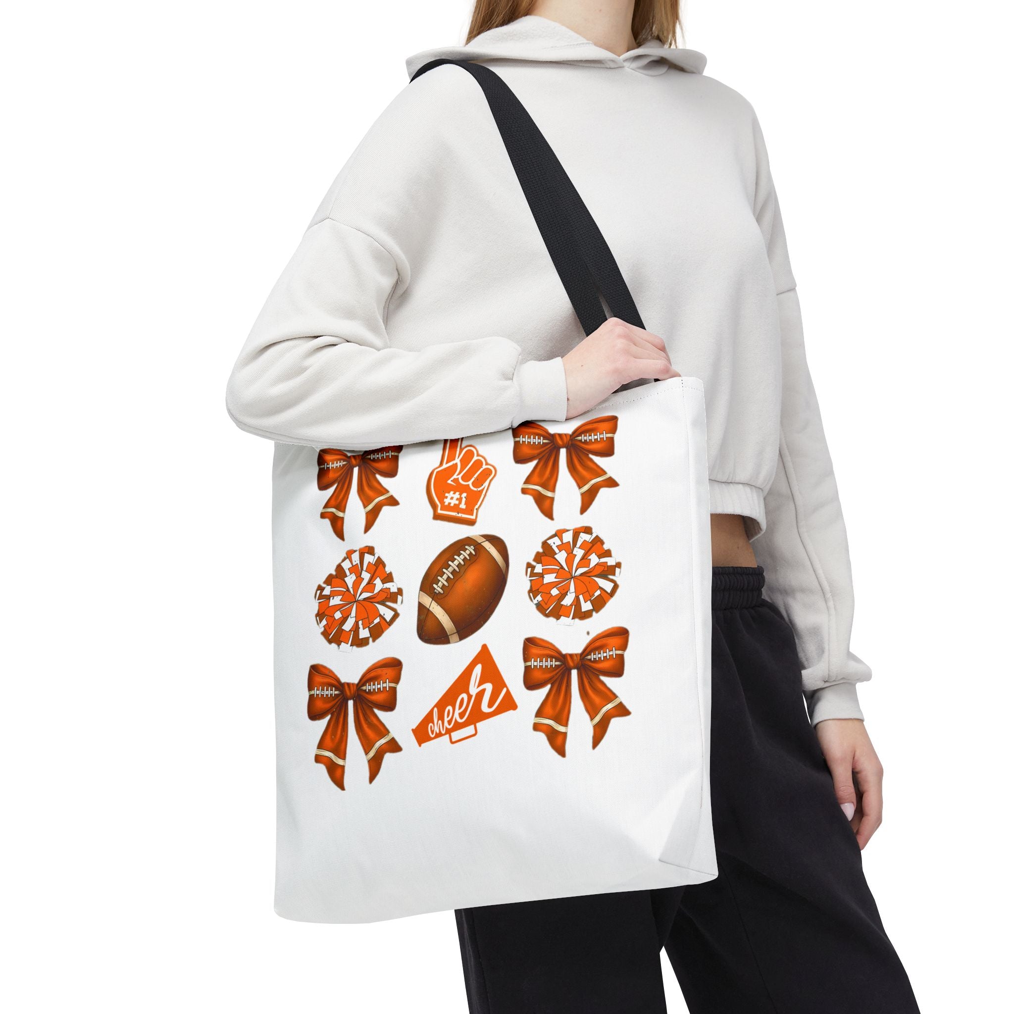 Orange Themed Game Day Tote Bag - College Commitment & Graduation Gift - School Pride Design