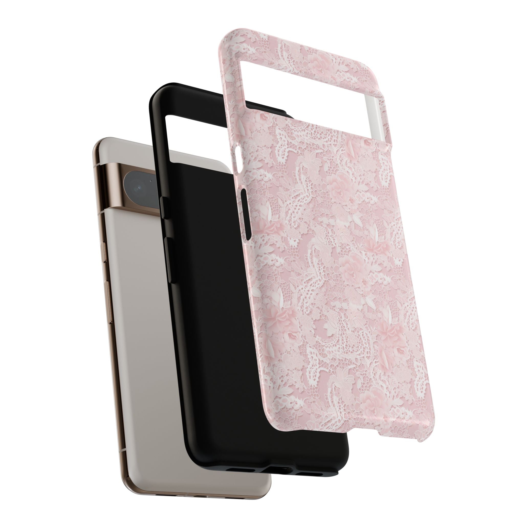 Customizable: Pink Floral Phone Case, Stylish Tough Cases, Unique Gift for Her, Cute Phone Accessories, Floral Tech Cover