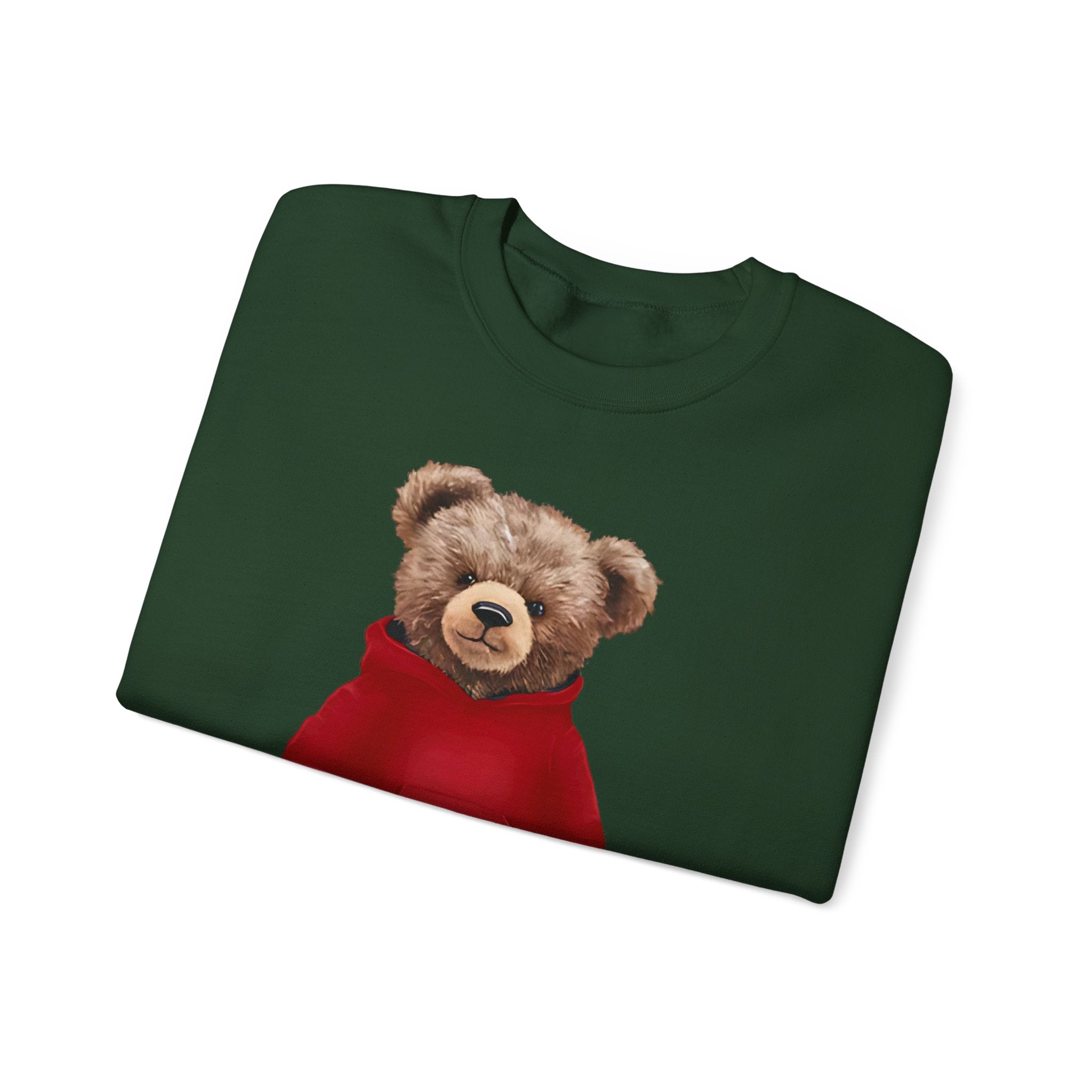 CUSTOMIZABLE: Cozy Bear Red Hoodie Sweatshirt Crewneck