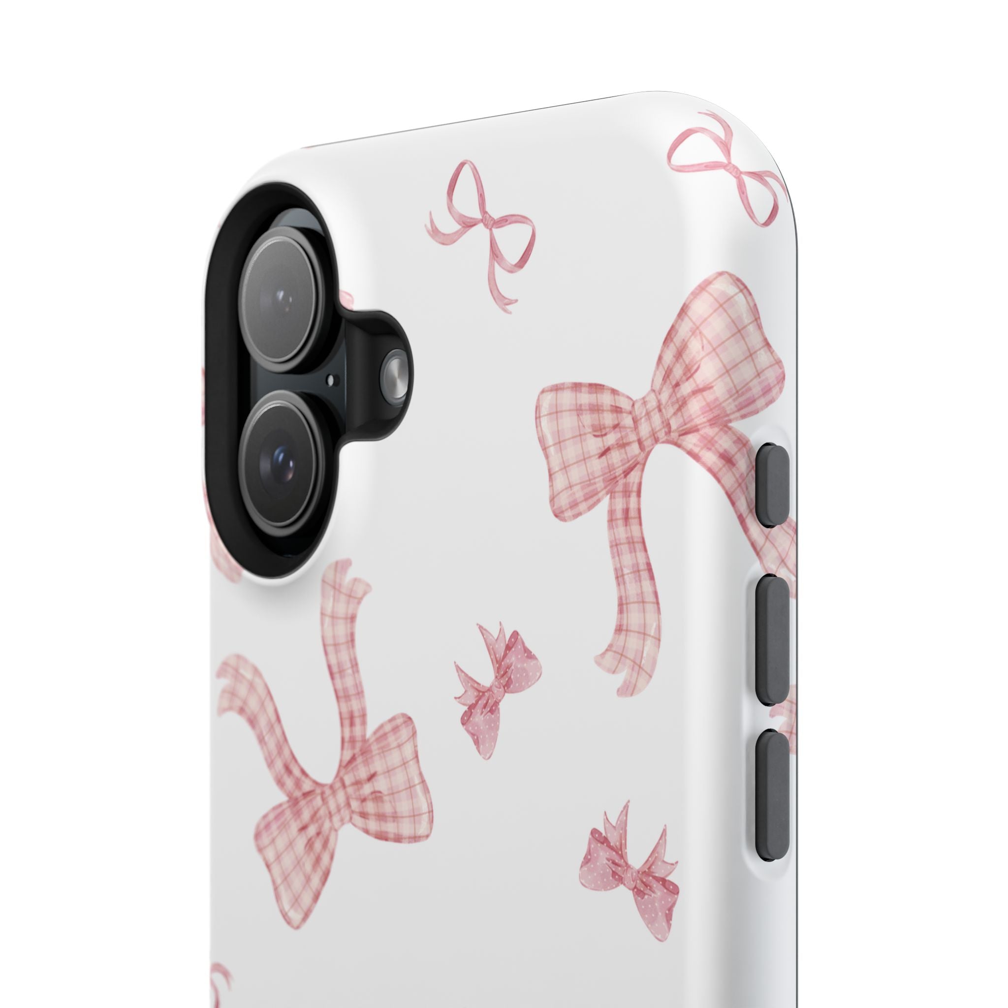 Customizable: Gingham Chic Bow Pattern Phone Case
