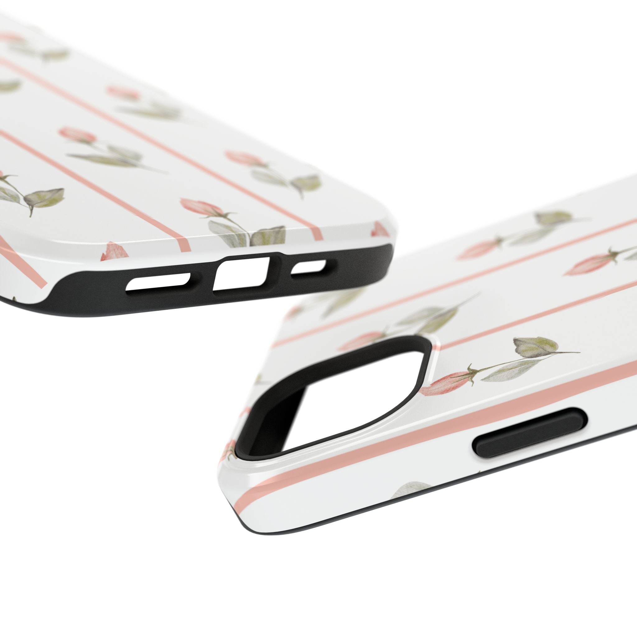 Customizable: Floral Impact-Resistant Phone Case, Chic Phone Cover