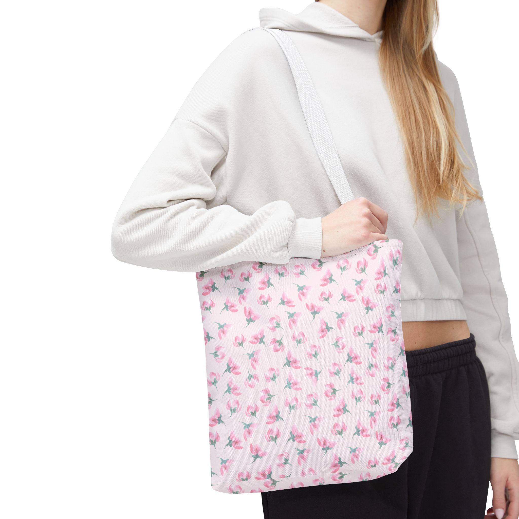 Customizable: Chic Floral Tote Bag, Versatile Shopping Bag, Pretty Grocery Tote, Cute Beach Bag, Stylish Gift for Her