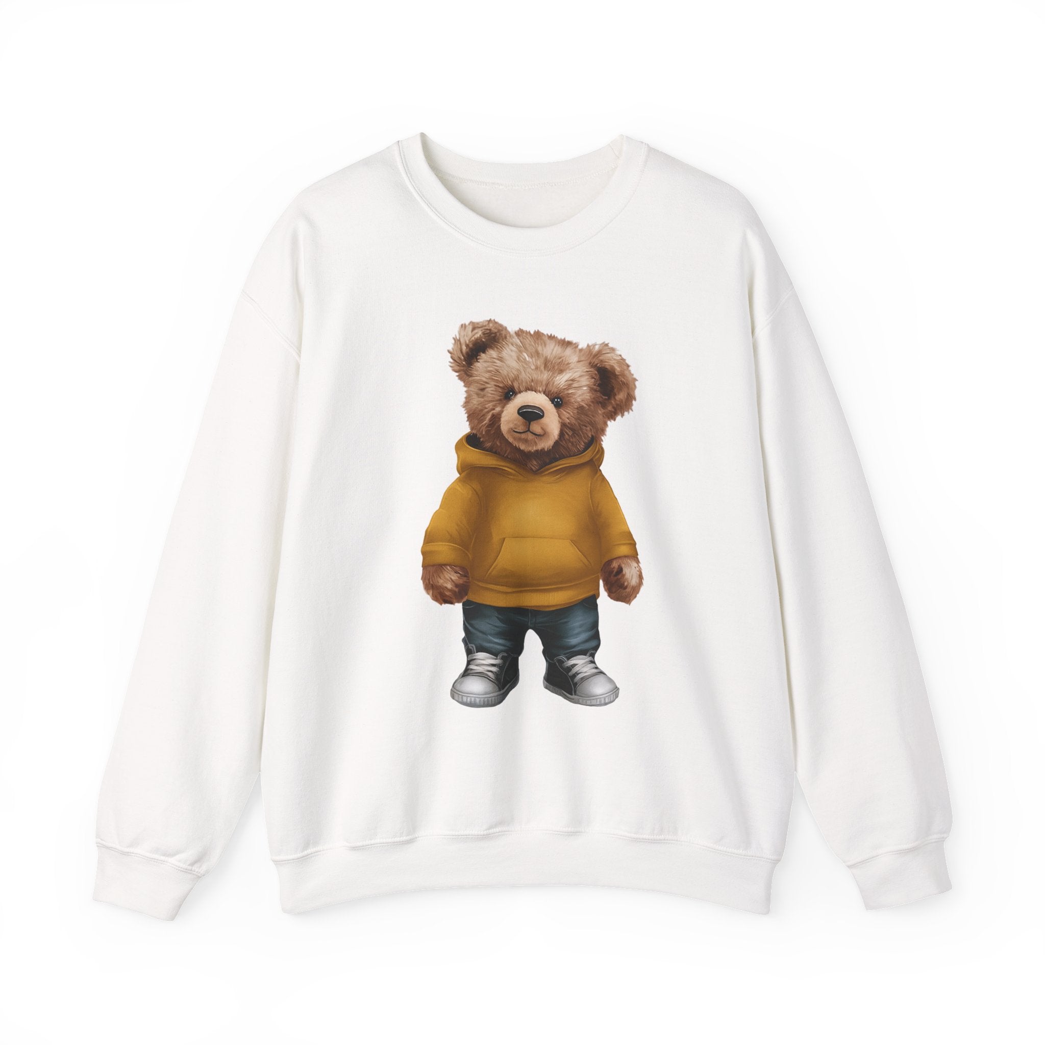 Customizable Bear with Gold Hoodie Crewneck