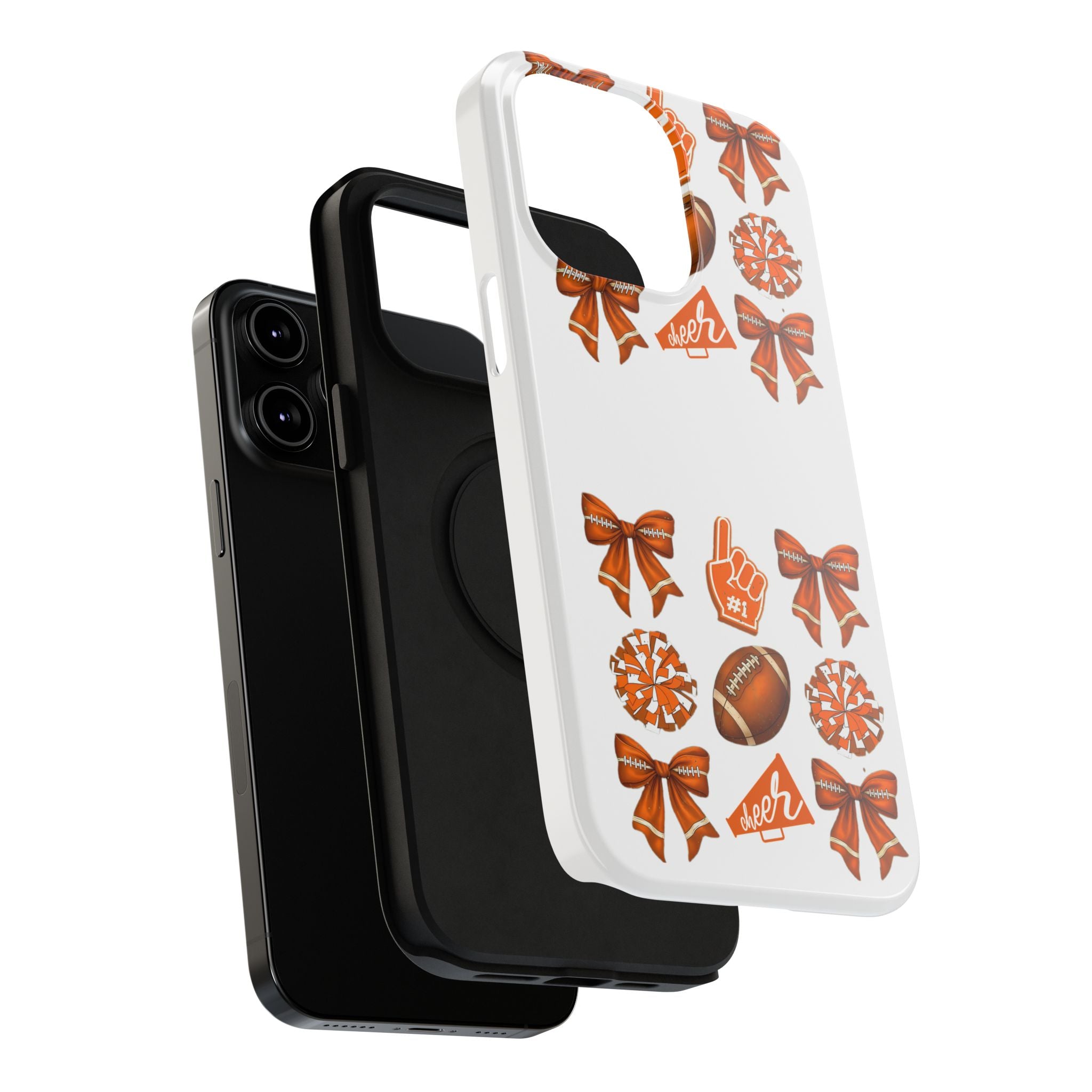Customizable Orange-Themed Football Team Spirit Phone Case - Cheerful Accessories for Game Day, Unique Design for Fans, Sports Gift, Fall Celebrations, Team Pride