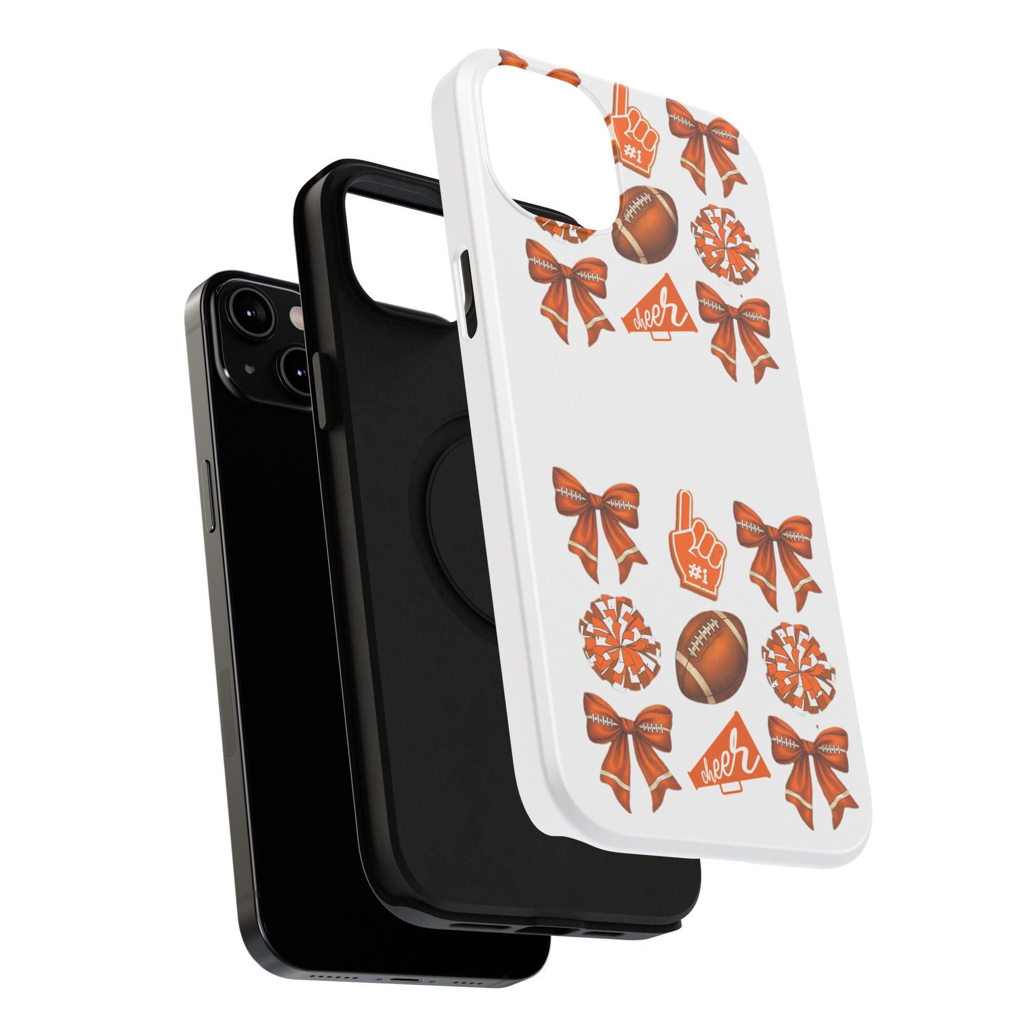 Customizable Orange-Themed Football Team Spirit Phone Case - Cheerful Accessories for Game Day, Unique Design for Fans, Sports Gift, Fall Celebrations, Team Pride