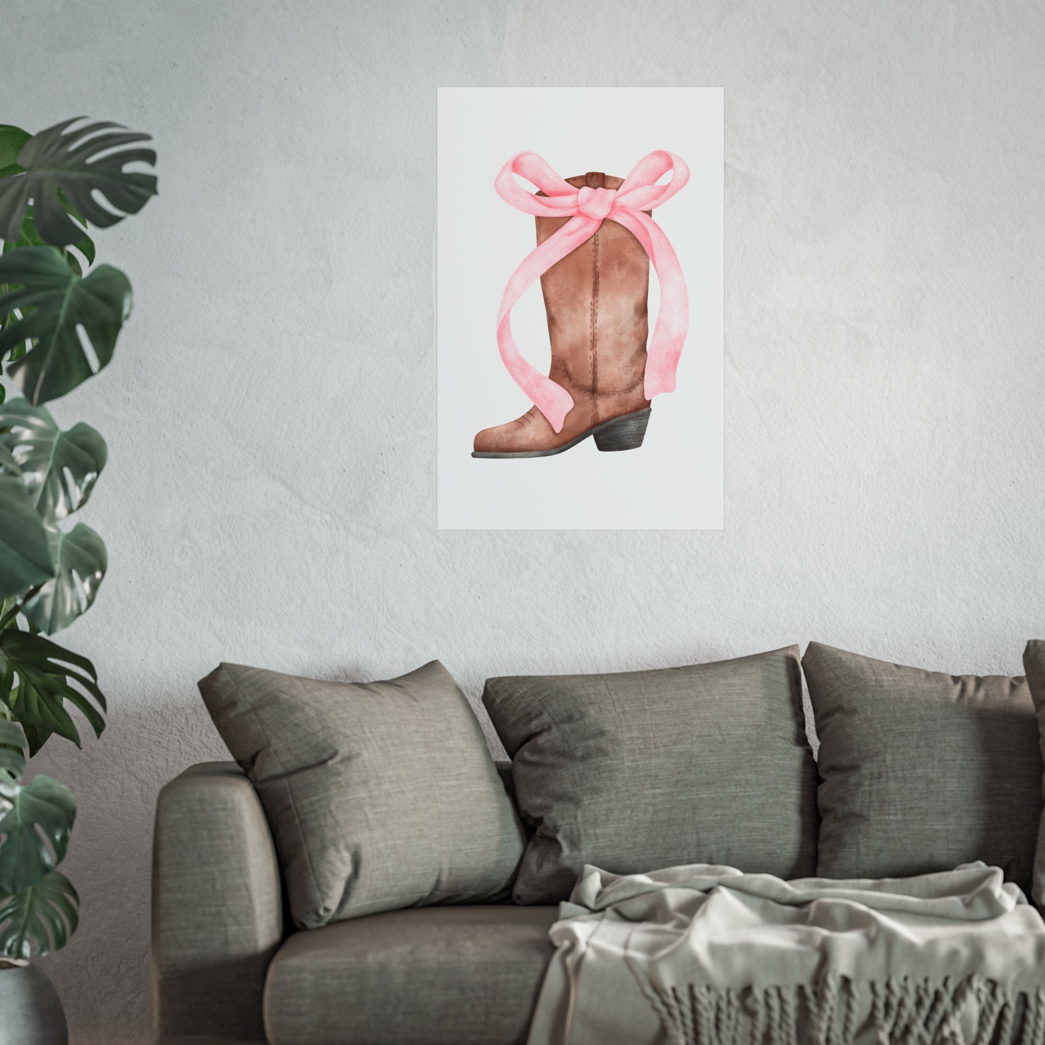 Cowgirl Coquette Bow Poster