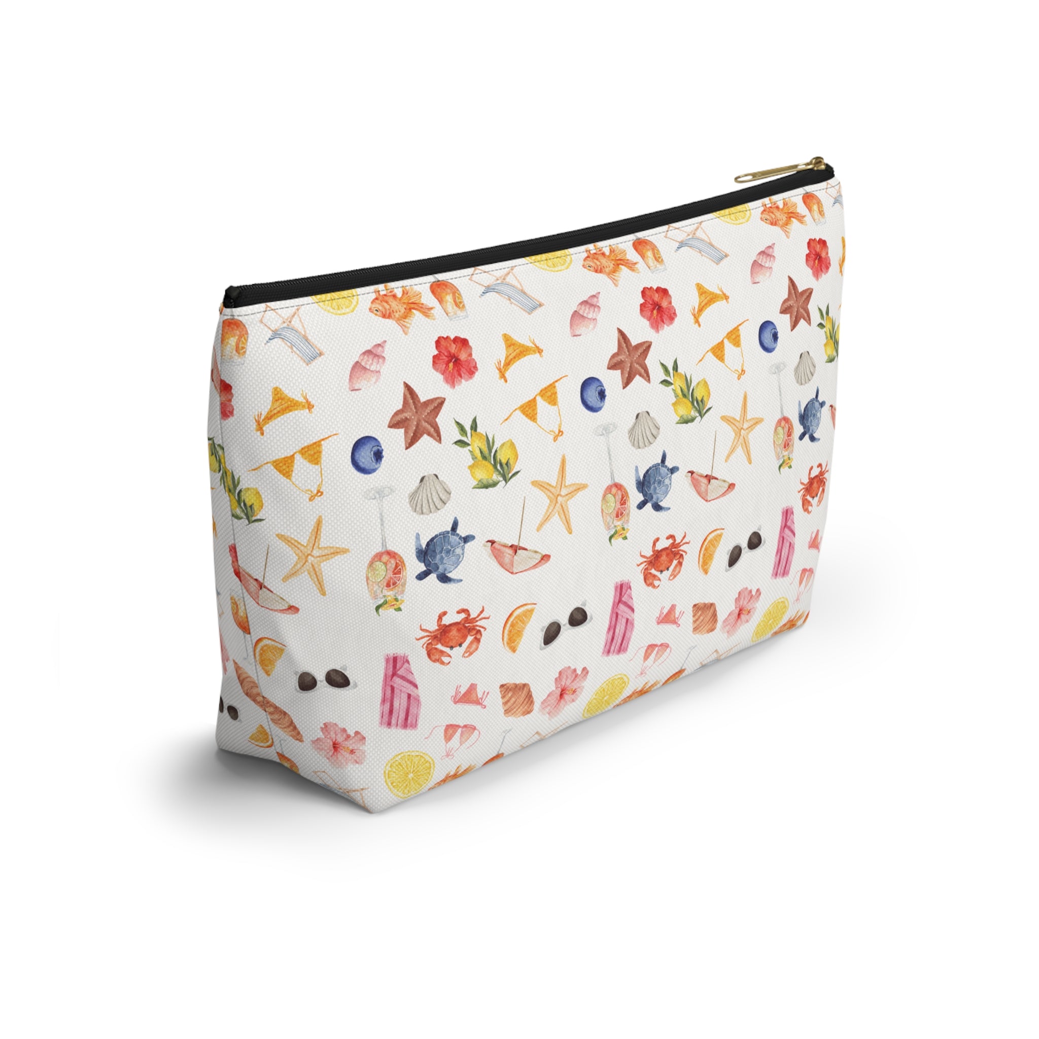 Customizable Beach-Themed Accessory/Makeup Pouch