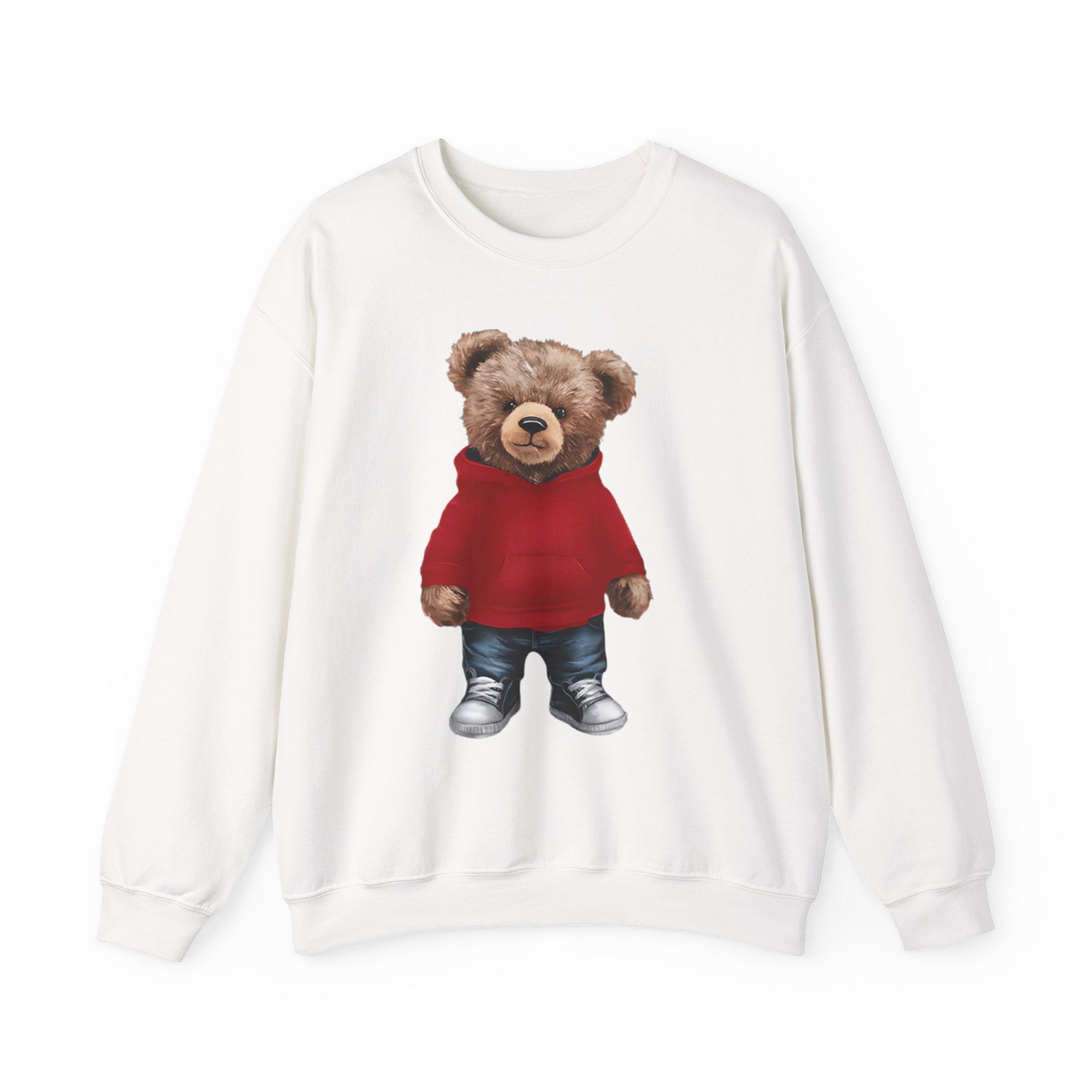 CUSTOMIZABLE: Cozy Bear Red Hoodie Sweatshirt Crewneck