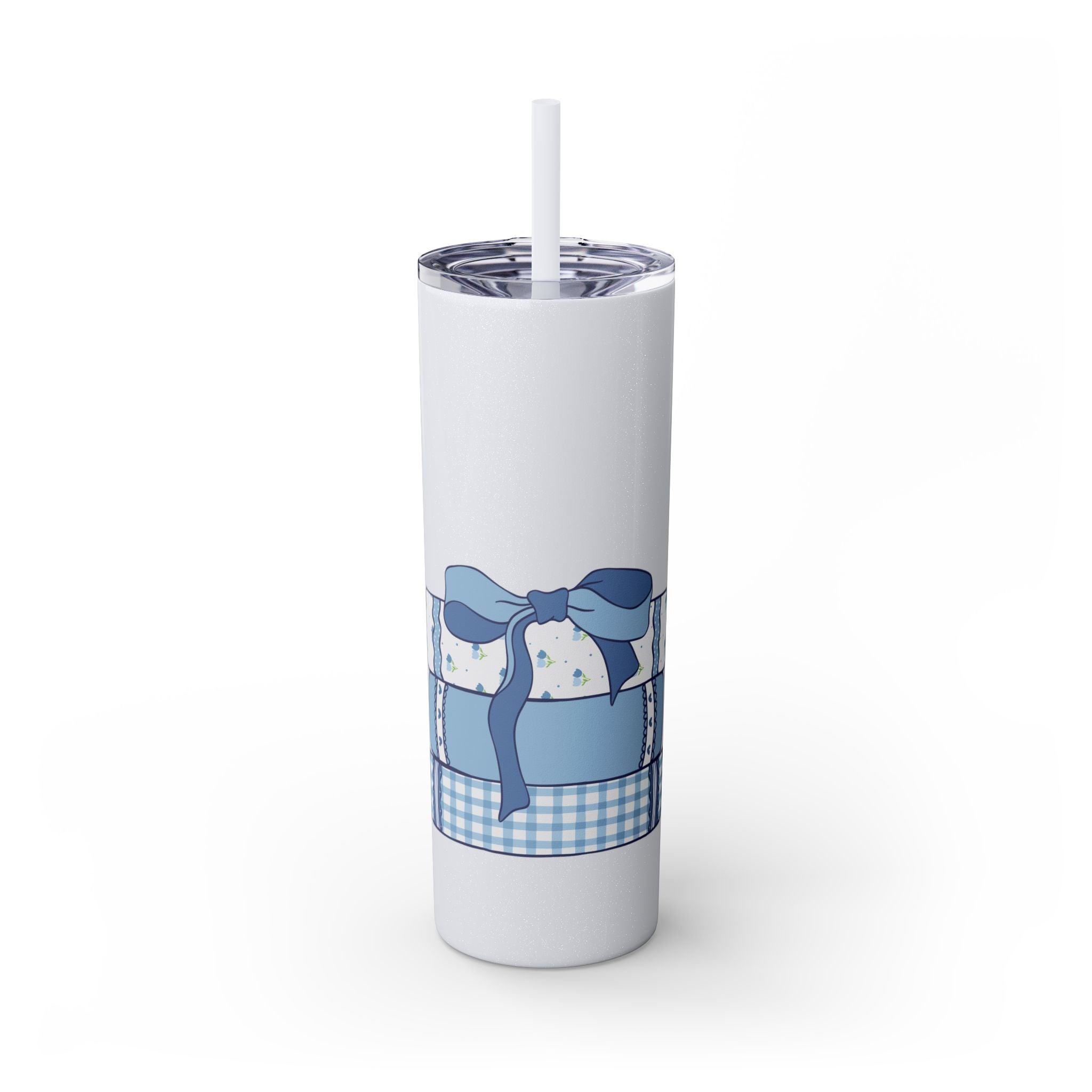 Customizable: Girly Book Club Skinny Tumbler with Straw, 20oz | Perfect for Events, Gifts, Coffee, and Summer Drinks