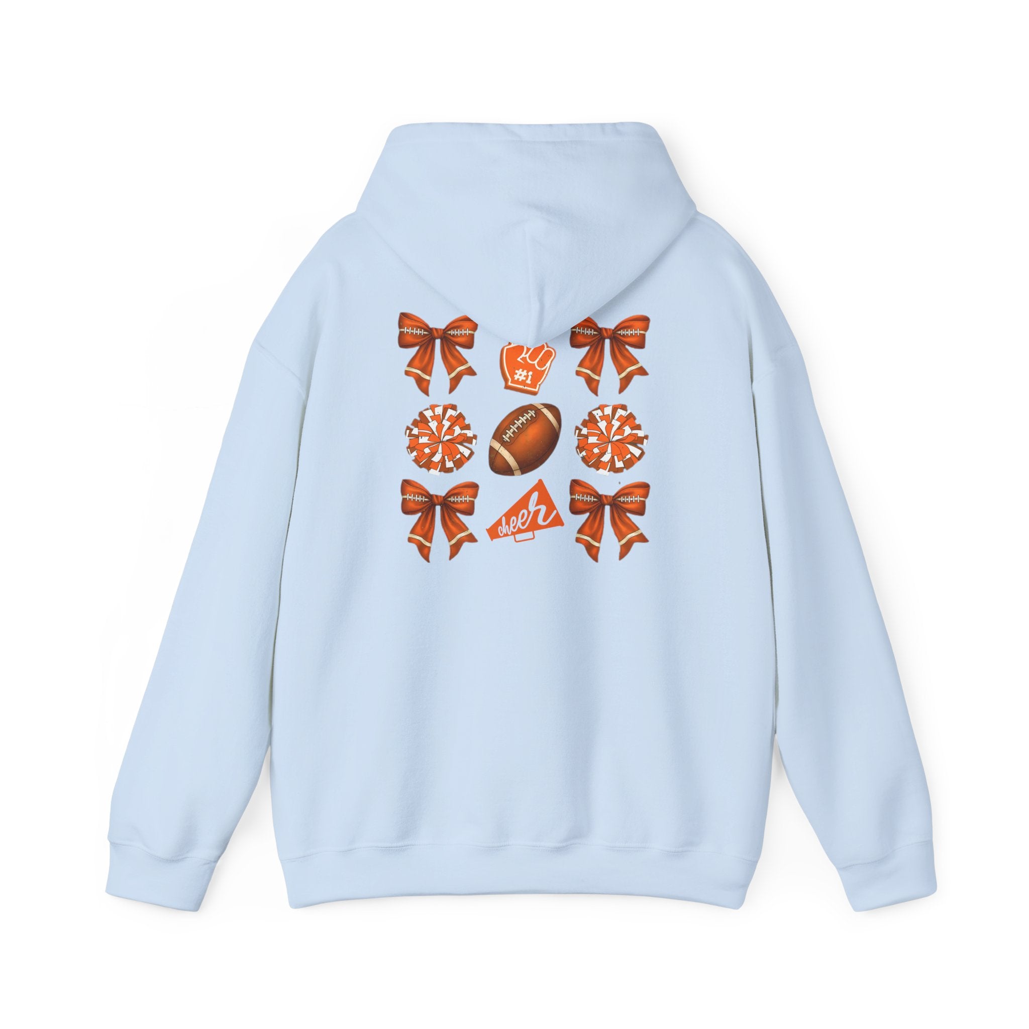 Orange Themed Game Day Hoodie: Perfect for Game Day, Sports Events, Team Spirit, Gift for Cheer Moms, Cozy & Stylish Sweatshirt