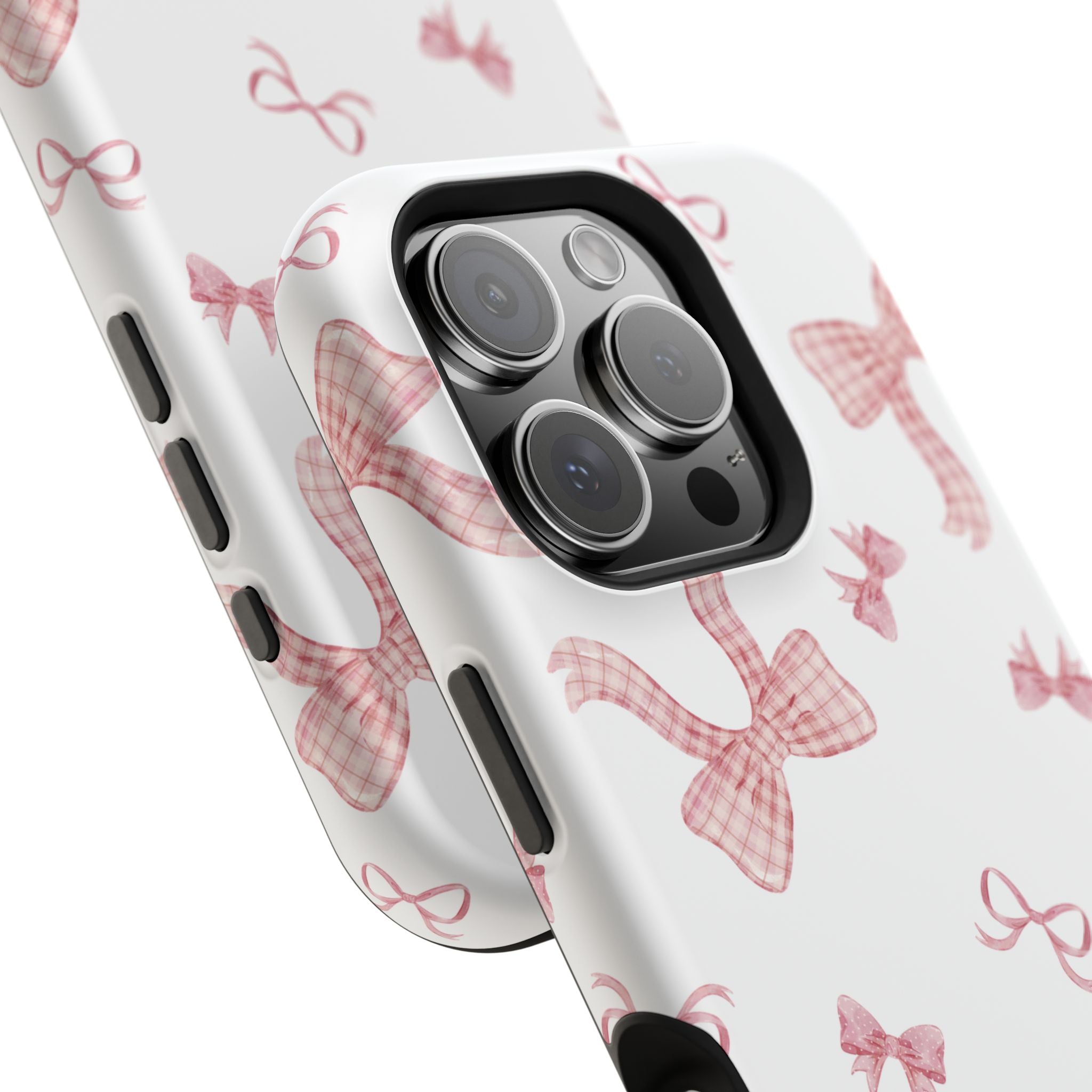 Customizable: Gingham Chic Bow Pattern Phone Case