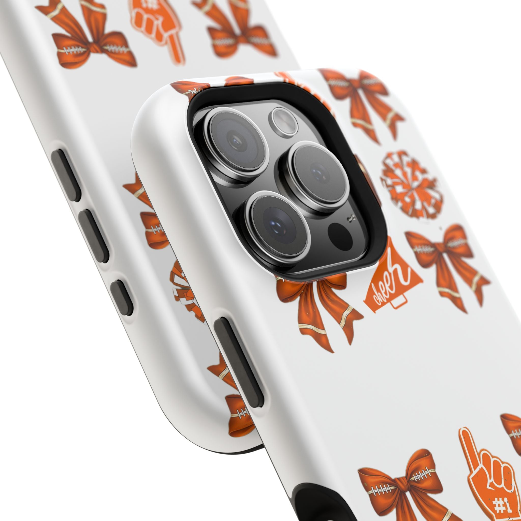 Customizable Orange-Themed Football Team Spirit Phone Case - Cheerful Accessories for Game Day, Unique Design for Fans, Sports Gift, Fall Celebrations, Team Pride