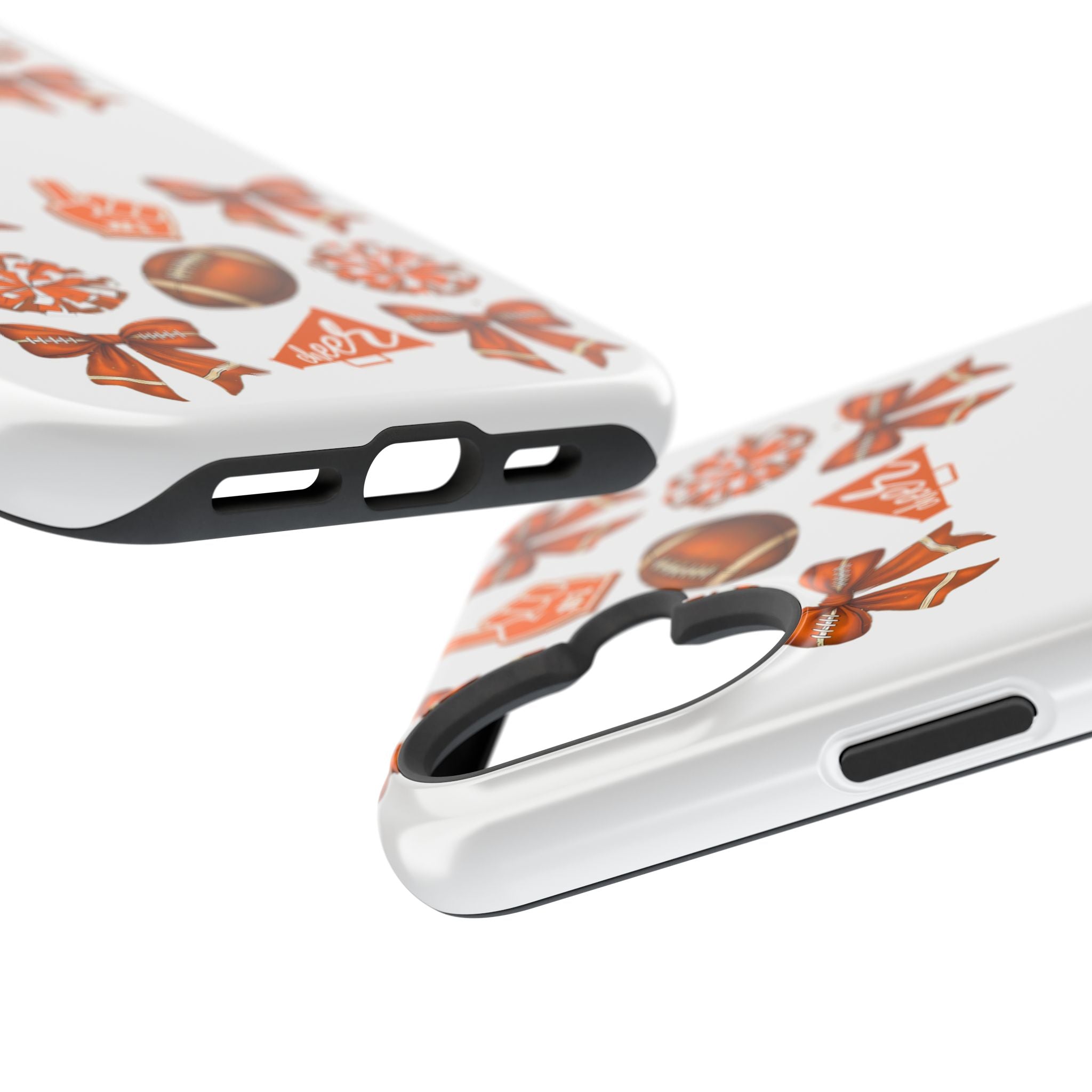 Customizable Orange-Themed Football Team Spirit Phone Case - Cheerful Accessories for Game Day, Unique Design for Fans, Sports Gift, Fall Celebrations, Team Pride