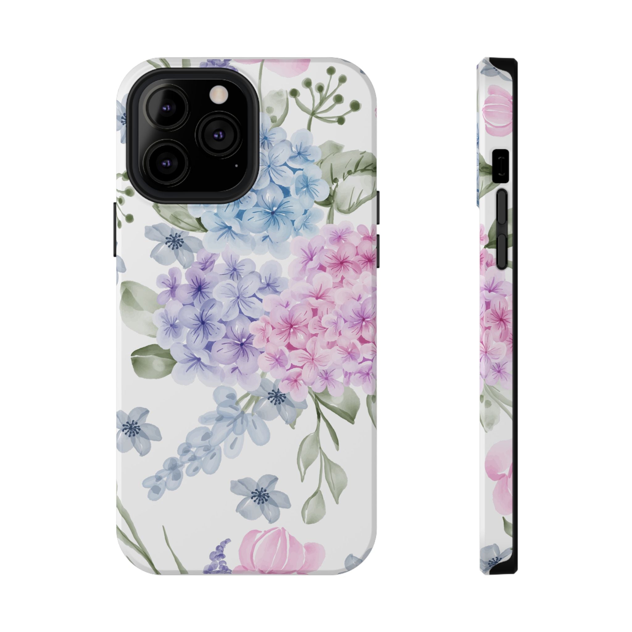 Customizable: Floral Hydrangea Impact-Resistant Phone Case