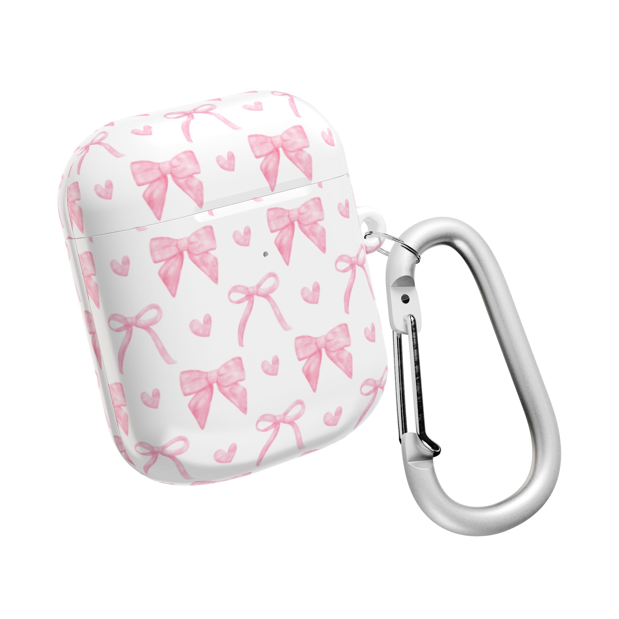 Cute Pink Bow AirPod Case Protectors, Aesthetic Earbuds Cover, Gift for Her, Stylish Tech Accessory