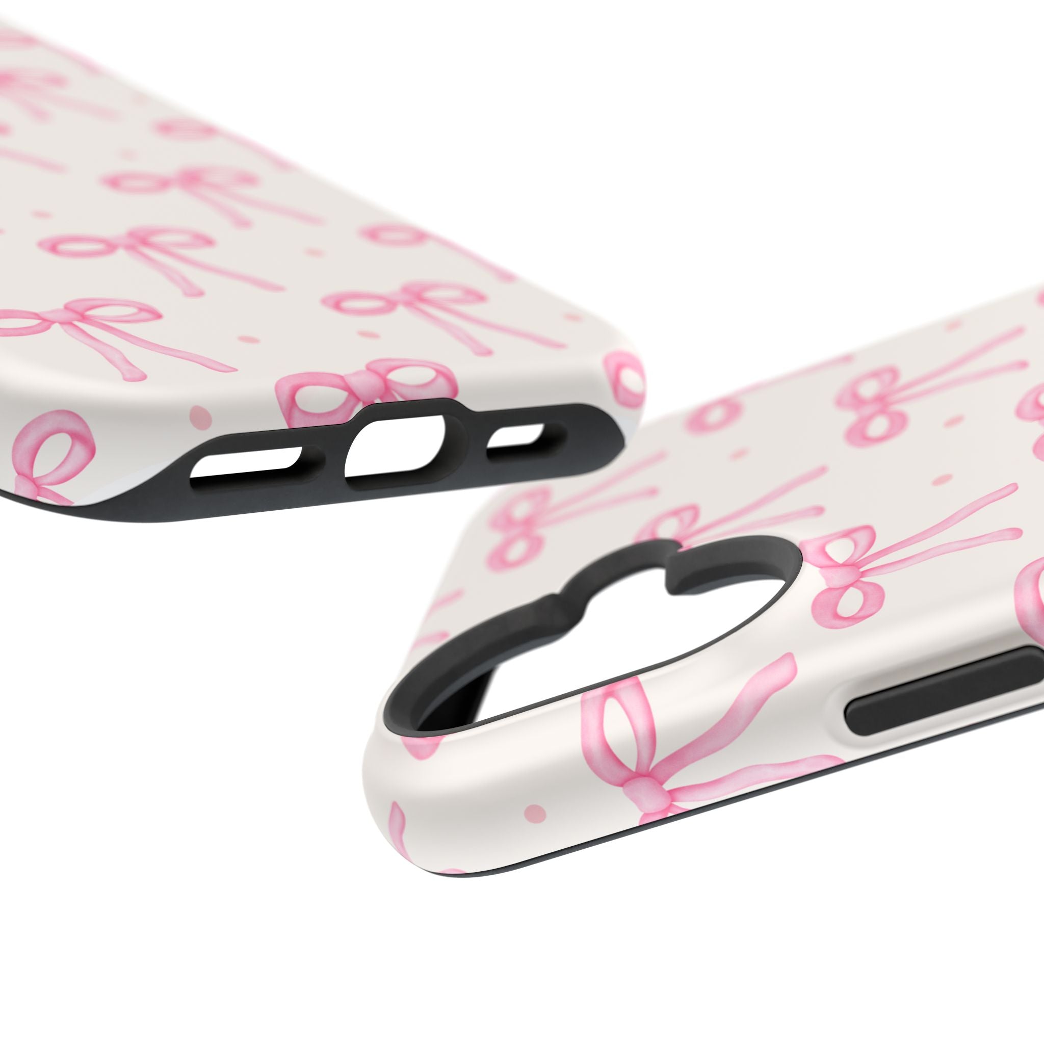 Customizable: Cute Pink Bow Impact-Resistant Phone Case