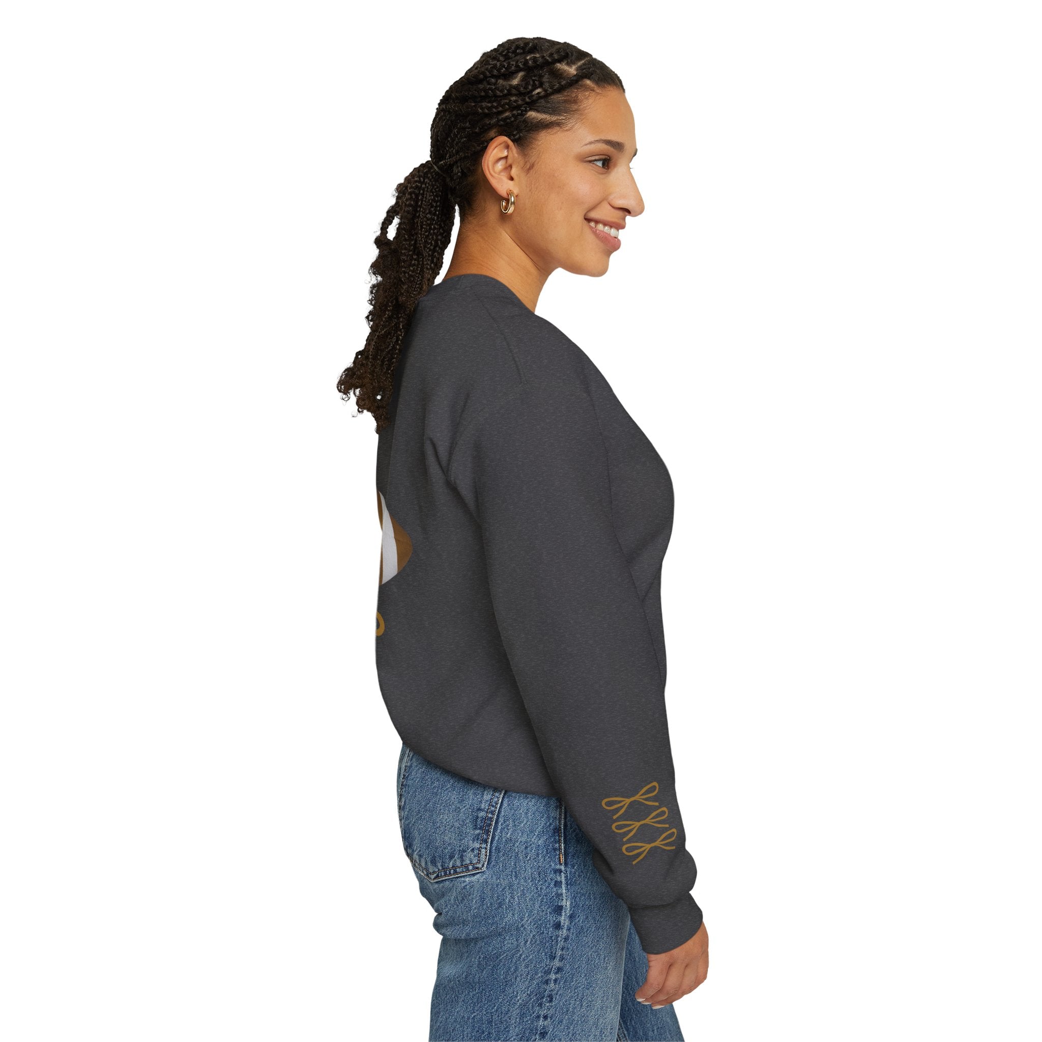 Customizable Gold Football & Bows Sweatshirt