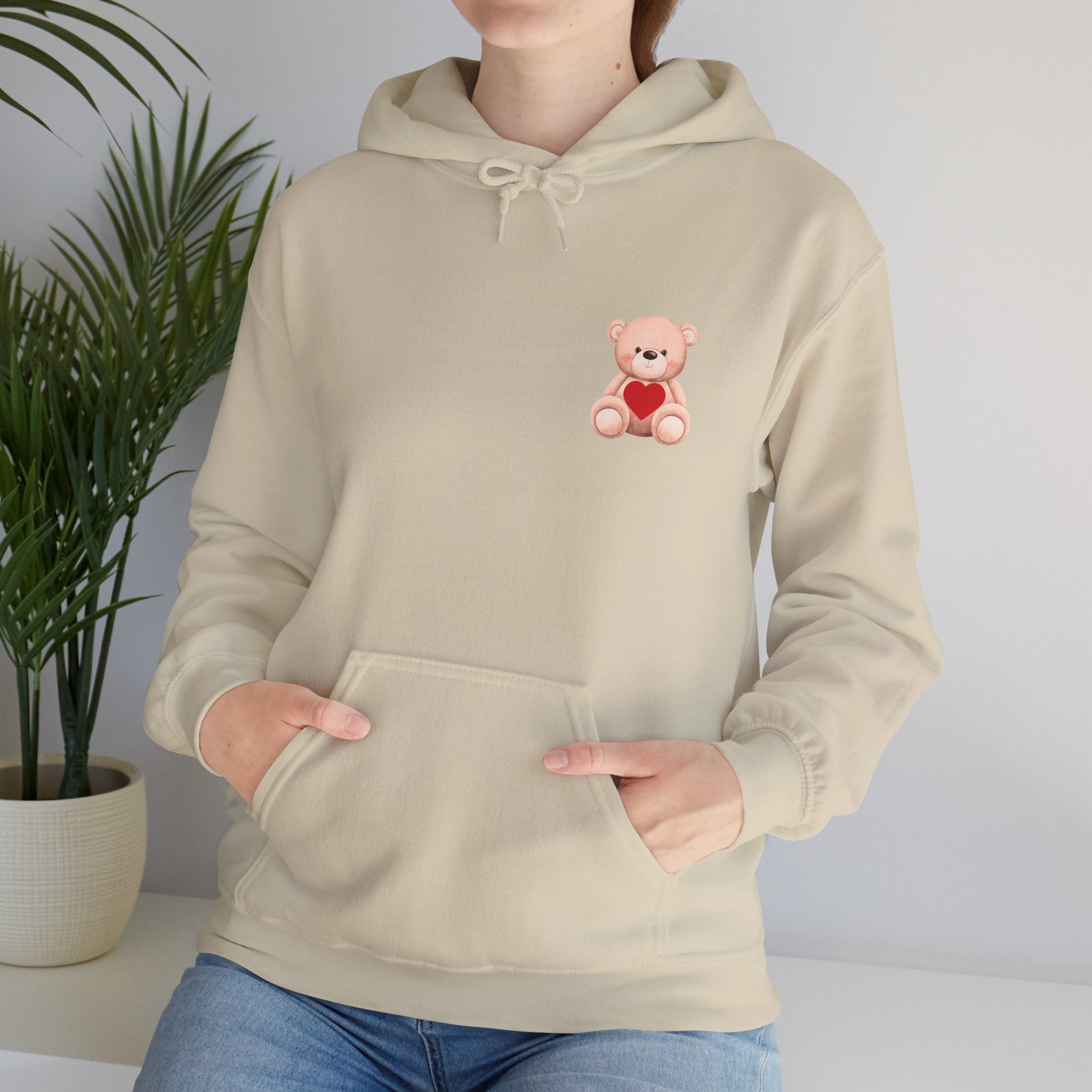 Customizable: Bear Heart Hoodie - Personalizable School Spirit Apparel