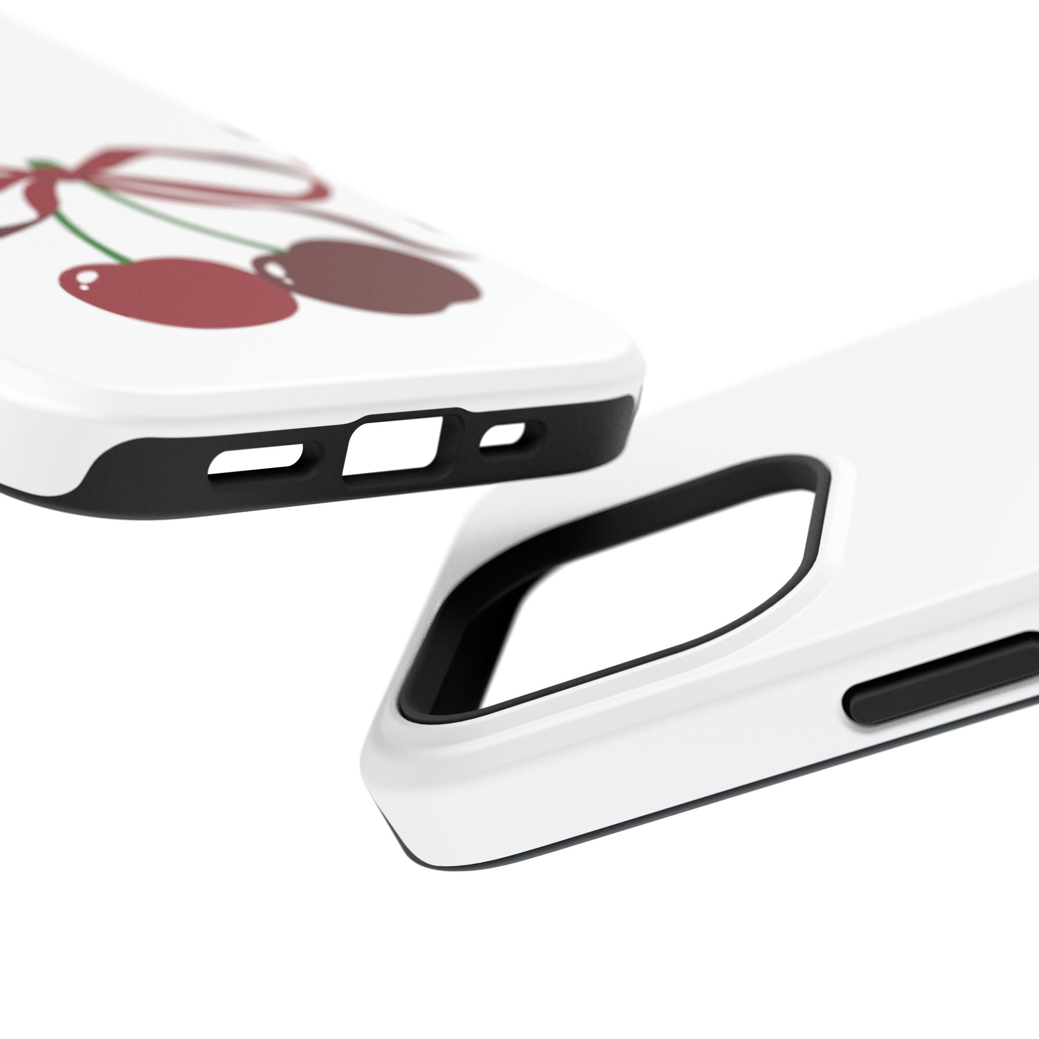 Customizable: Cherry Bow Impact-Resistant Case for Smartphones | Cute Phone Cover | Gift for Her | Cherry Lover's Accessory | Durable Phone Case