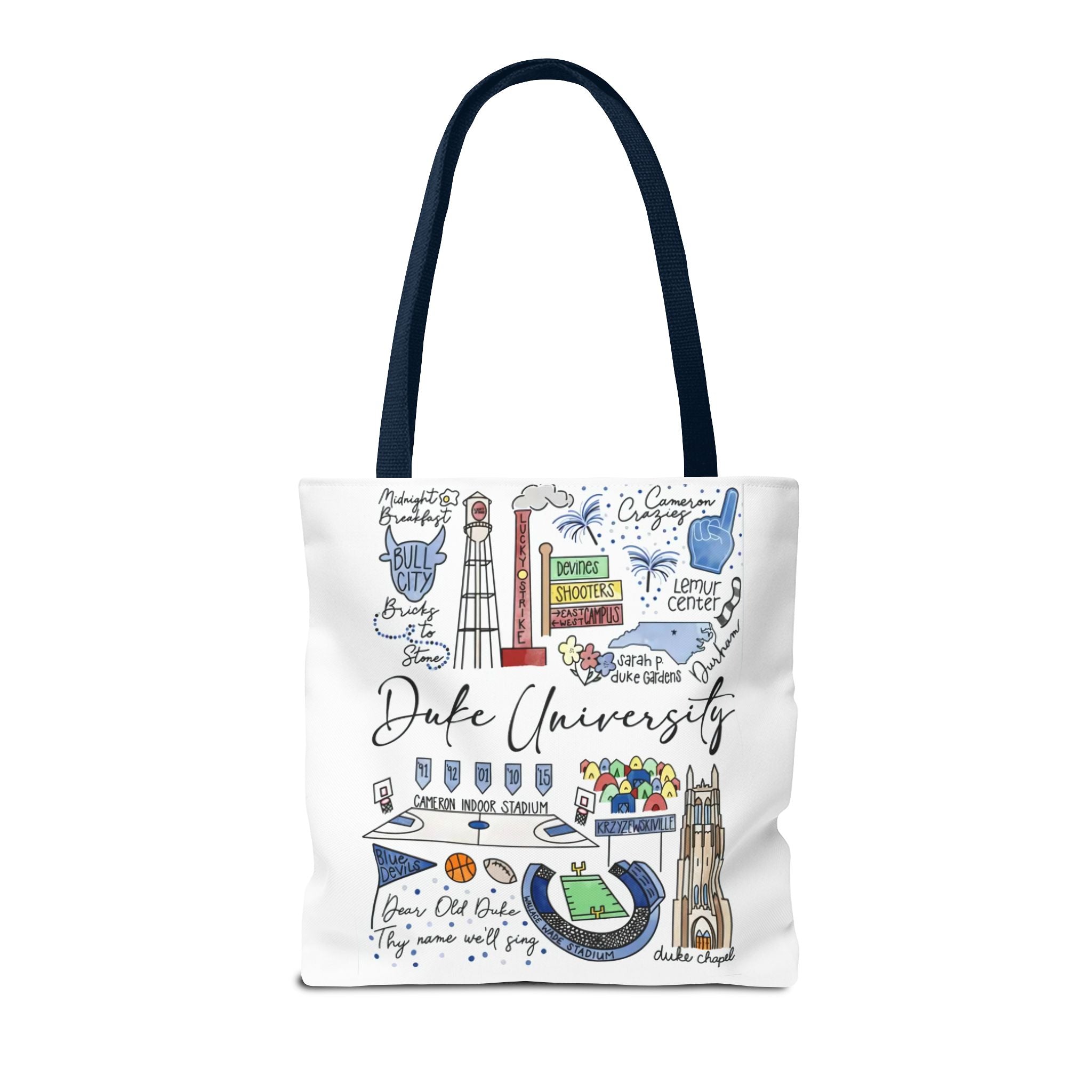 Duke University Tote Bag, College Spirit Bag, Campus Life Accessory, School Pride Gift, Eco-Friendly Shopping Bag