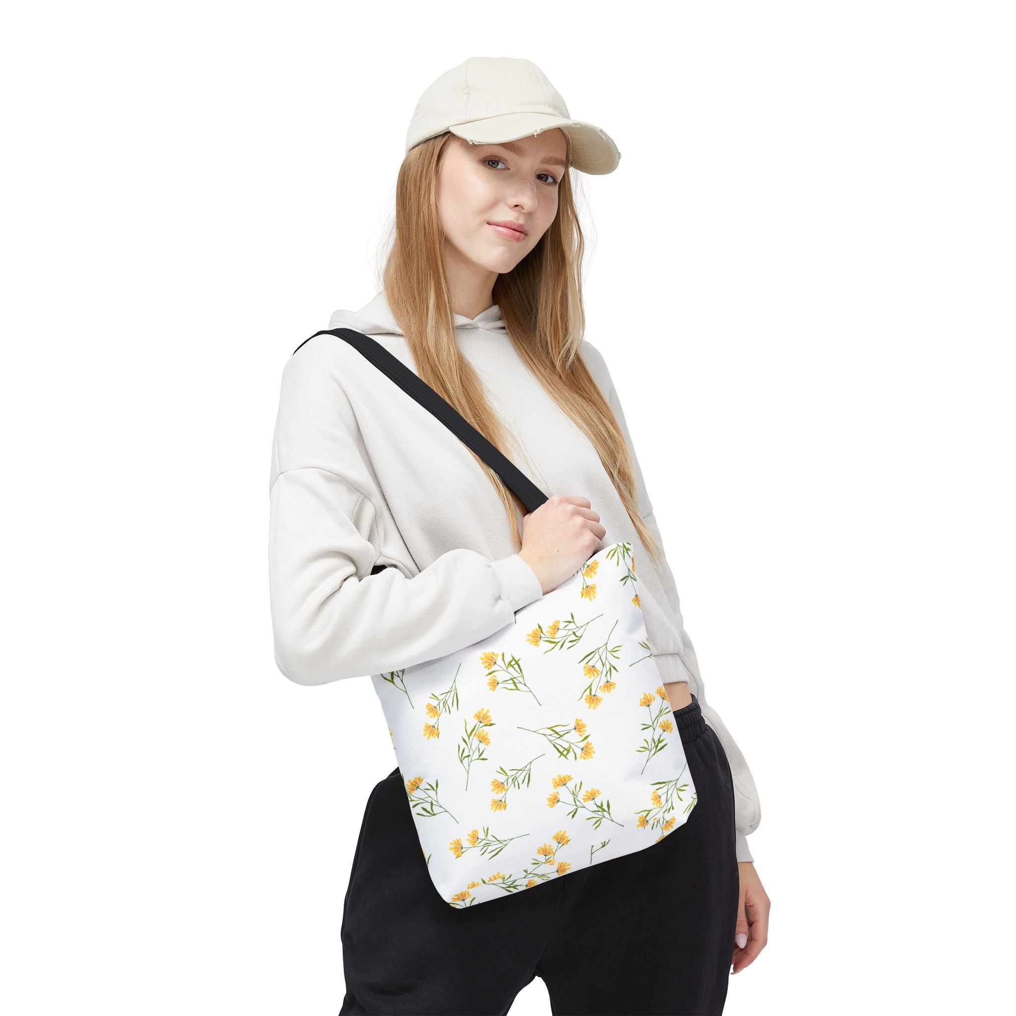 Customizable: Yellow Floral Tote Bag