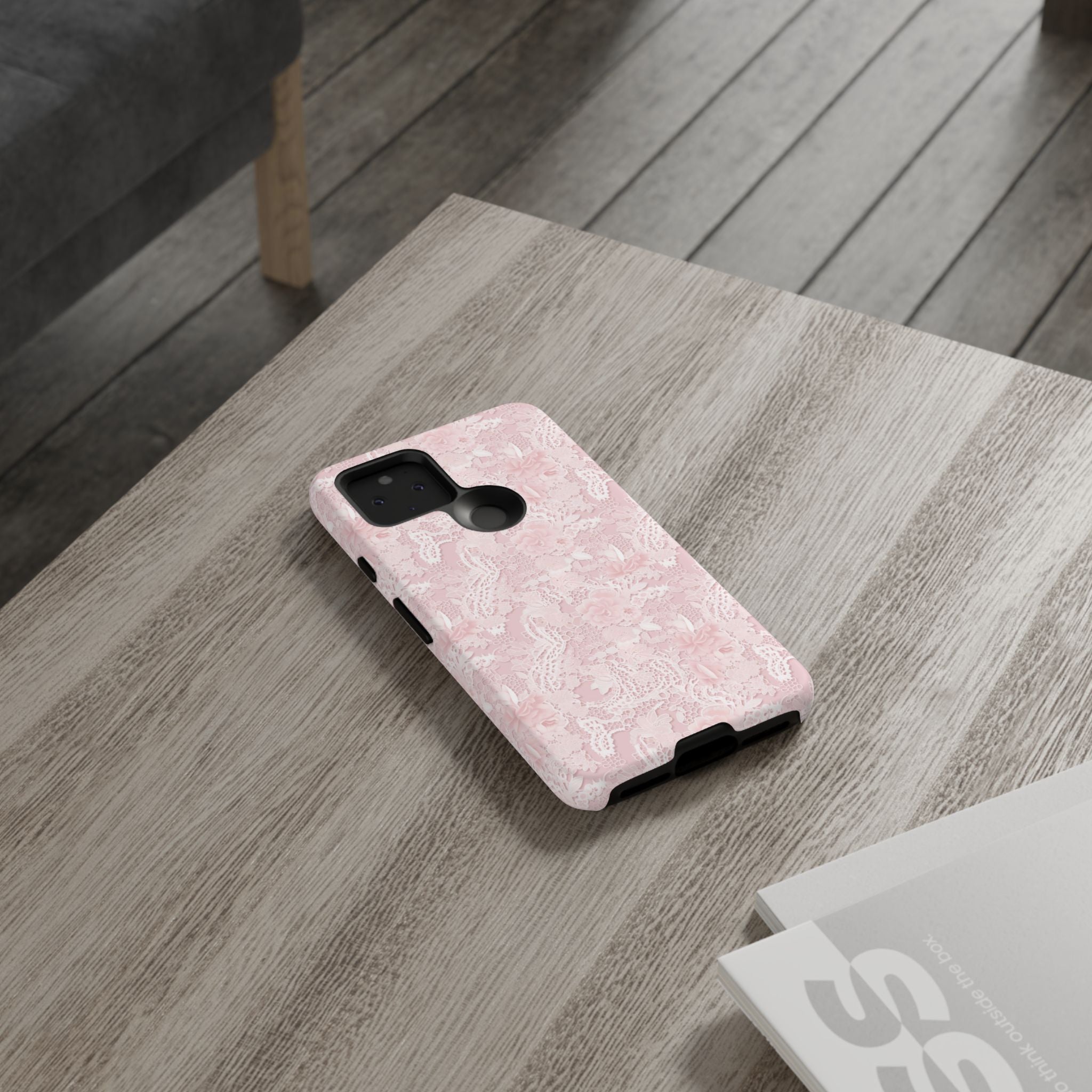 Customizable: Pink Floral Phone Case, Stylish Tough Cases, Unique Gift for Her, Cute Phone Accessories, Floral Tech Cover