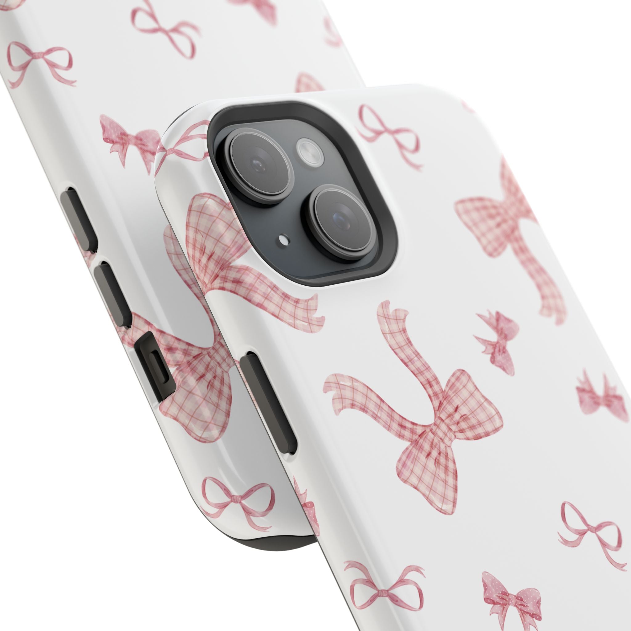 Customizable: Gingham Chic Bow Pattern Phone Case