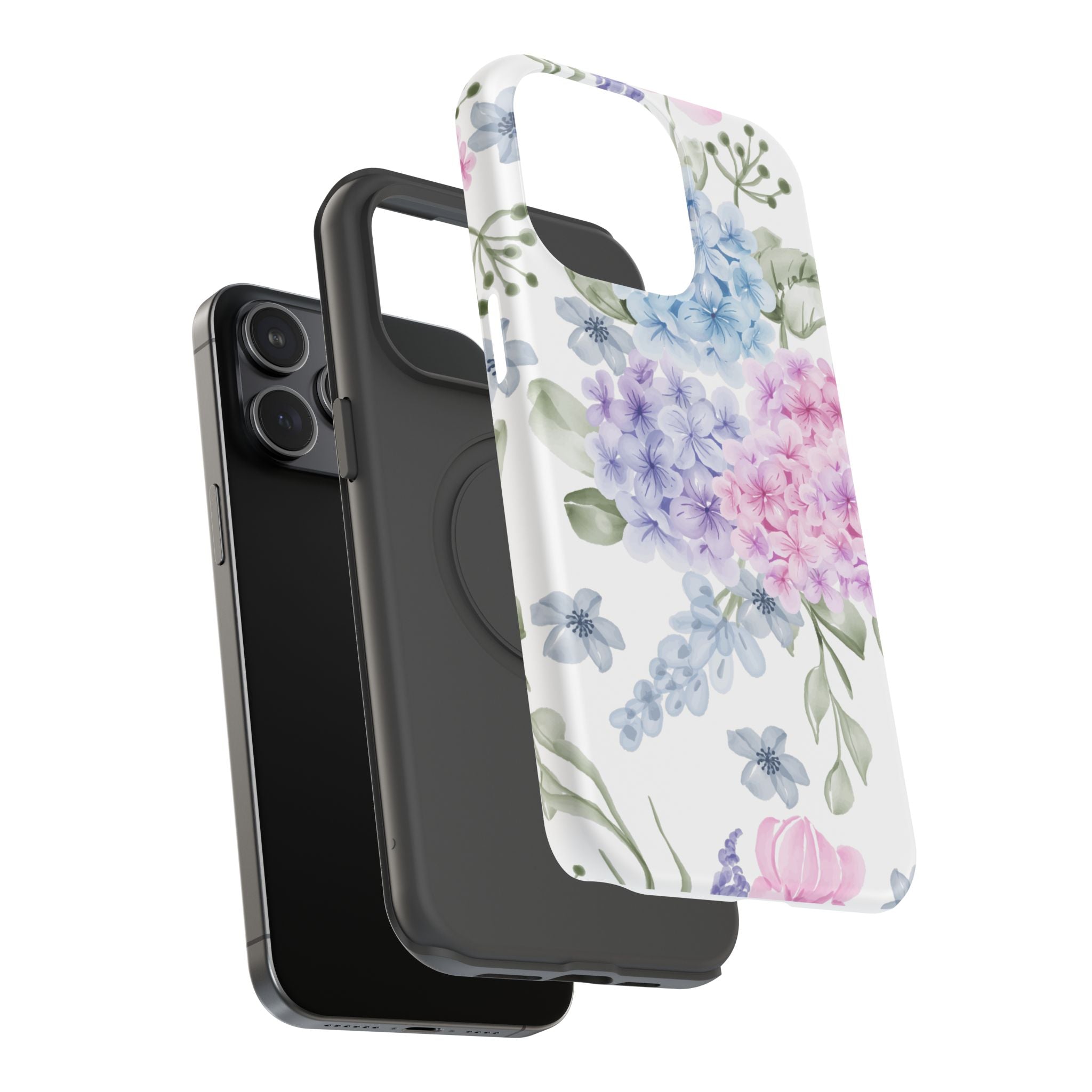 Customizable: Floral Hydrangea Impact-Resistant Phone Case
