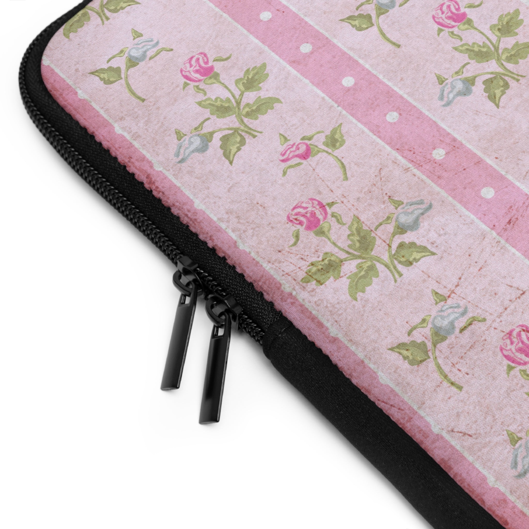 Floral Laptop Sleeve - Vintage Rose Design, Computer Carry Case, Laptop Bag, Floral Tech Accessory, Unique Gift for Her
