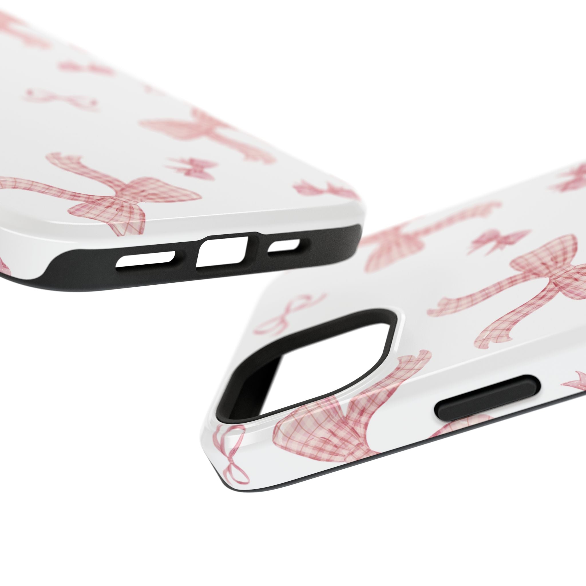 Customizable: Gingham Chic Bow Pattern Phone Case