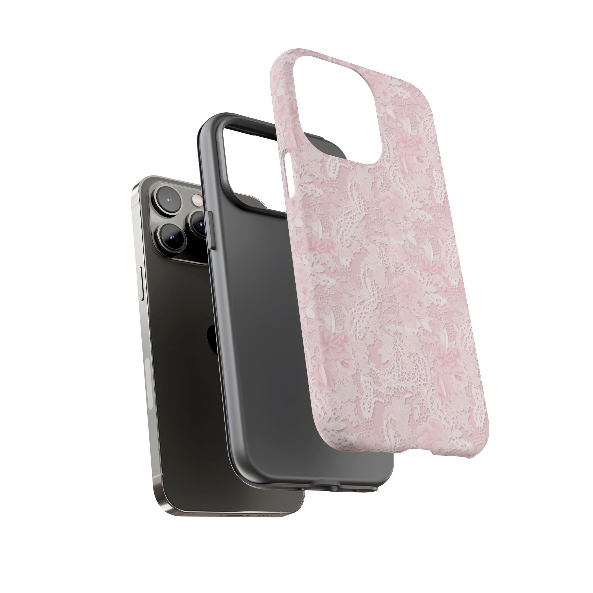 Customizable: Pink Floral Phone Case, Stylish Tough Cases, Unique Gift for Her, Cute Phone Accessories, Floral Tech Cover