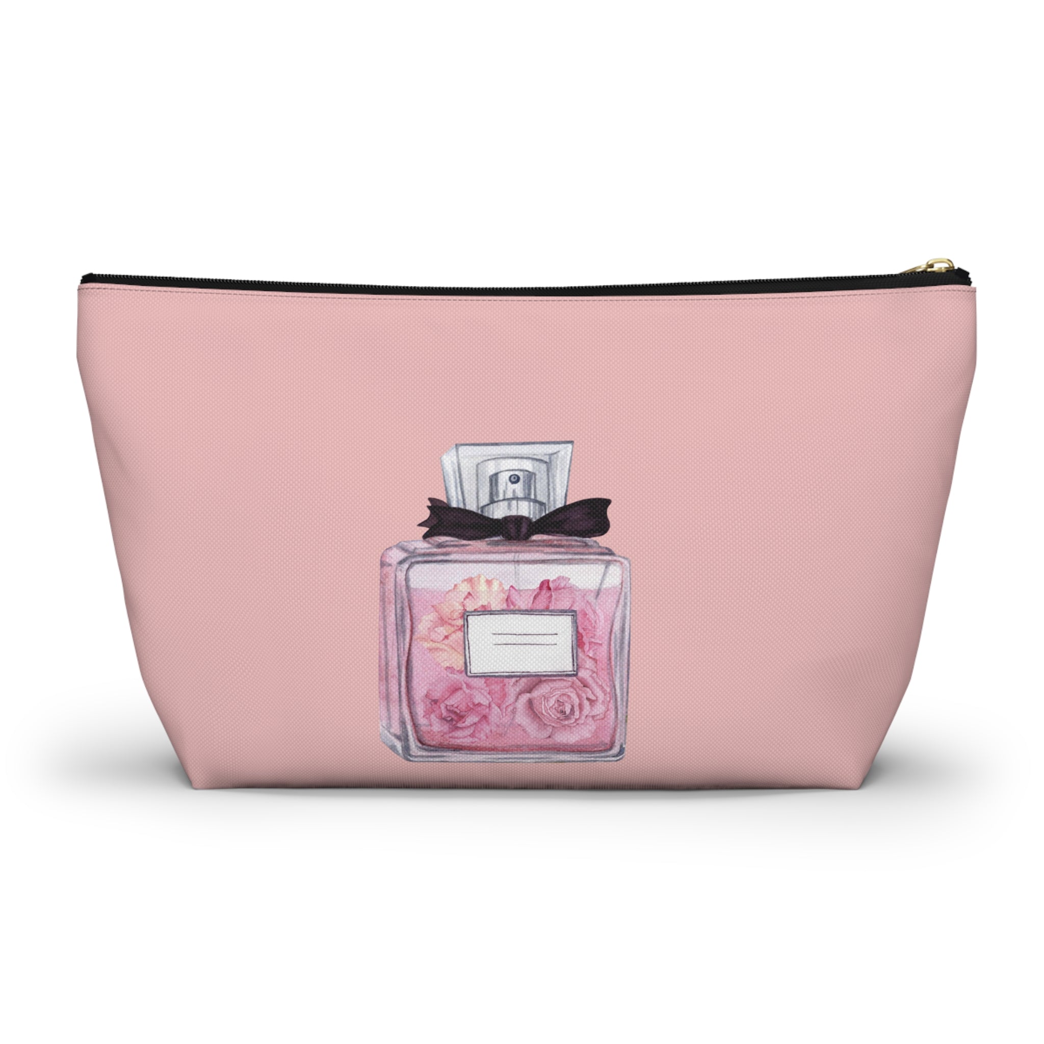 Customizable Chic Makeup Pouch, Cosmetic Bag, Travel Organizer, Floral Print, Gift for Her