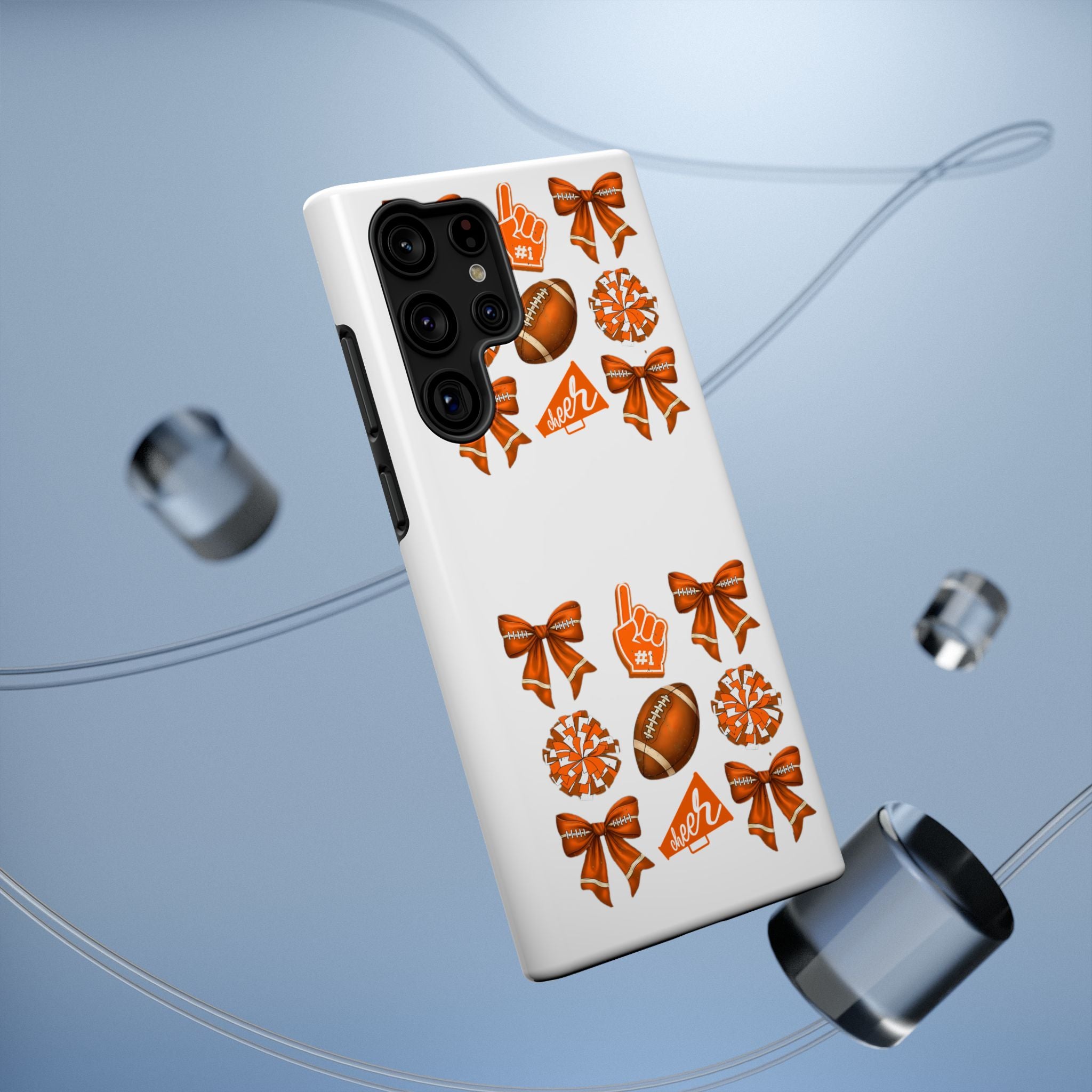 Customizable Orange-Themed Football Team Spirit Phone Case - Cheerful Accessories for Game Day, Unique Design for Fans, Sports Gift, Fall Celebrations, Team Pride