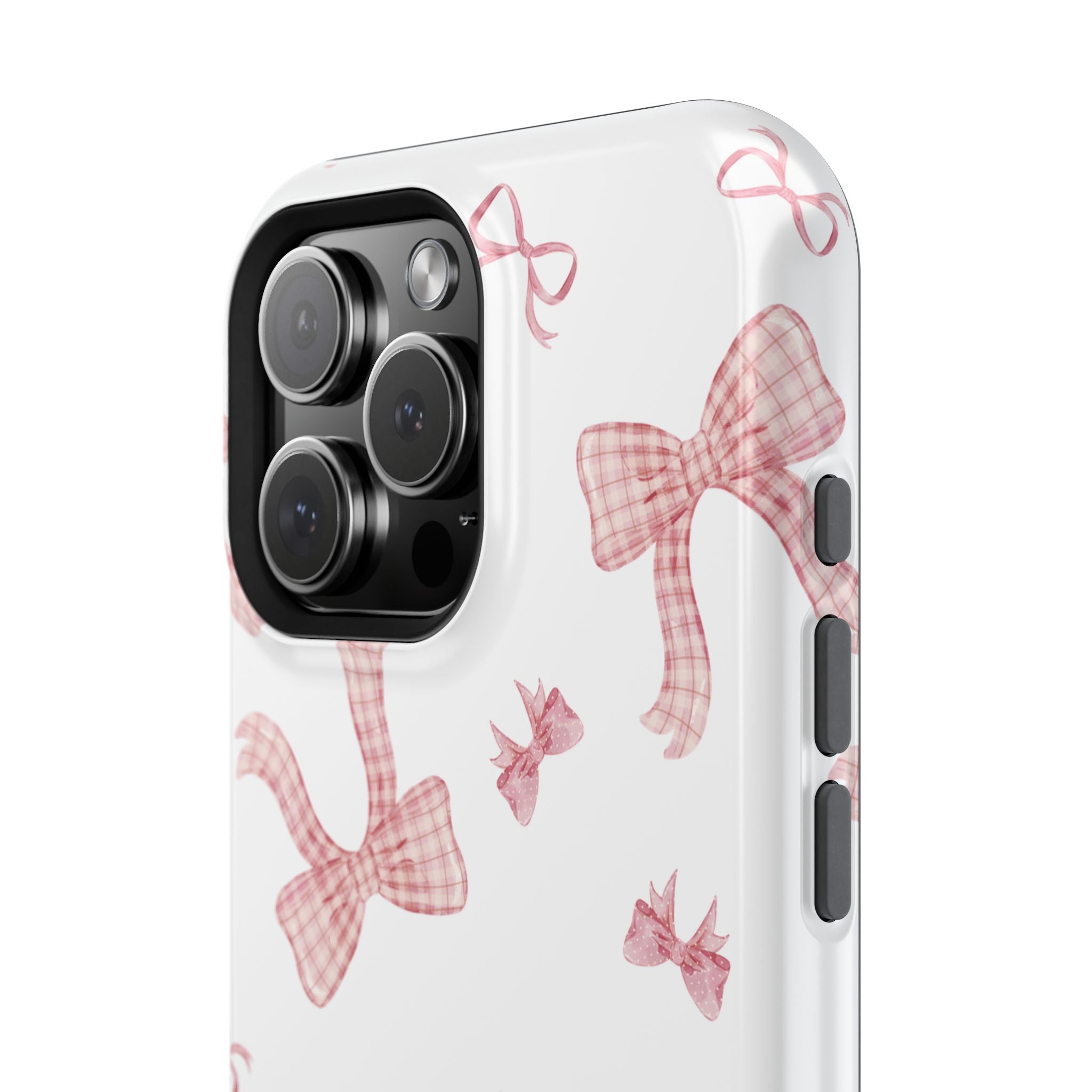 Customizable: Gingham Chic Bow Pattern Phone Case