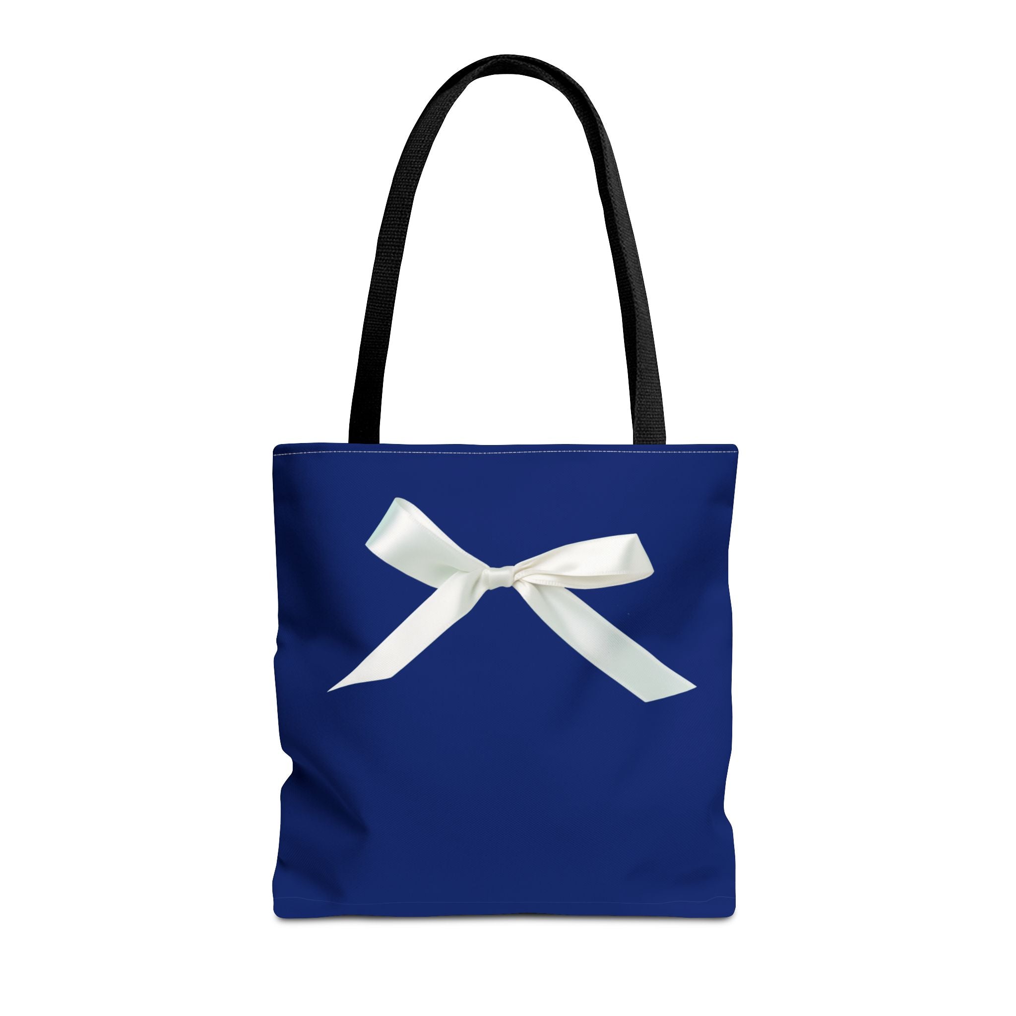 Elegant Blue Tote Bag with White Bow, Stylish Carryall, Perfect Gift for Her, Bridesmaid Tote, Wedding Accessory, Everyday Use